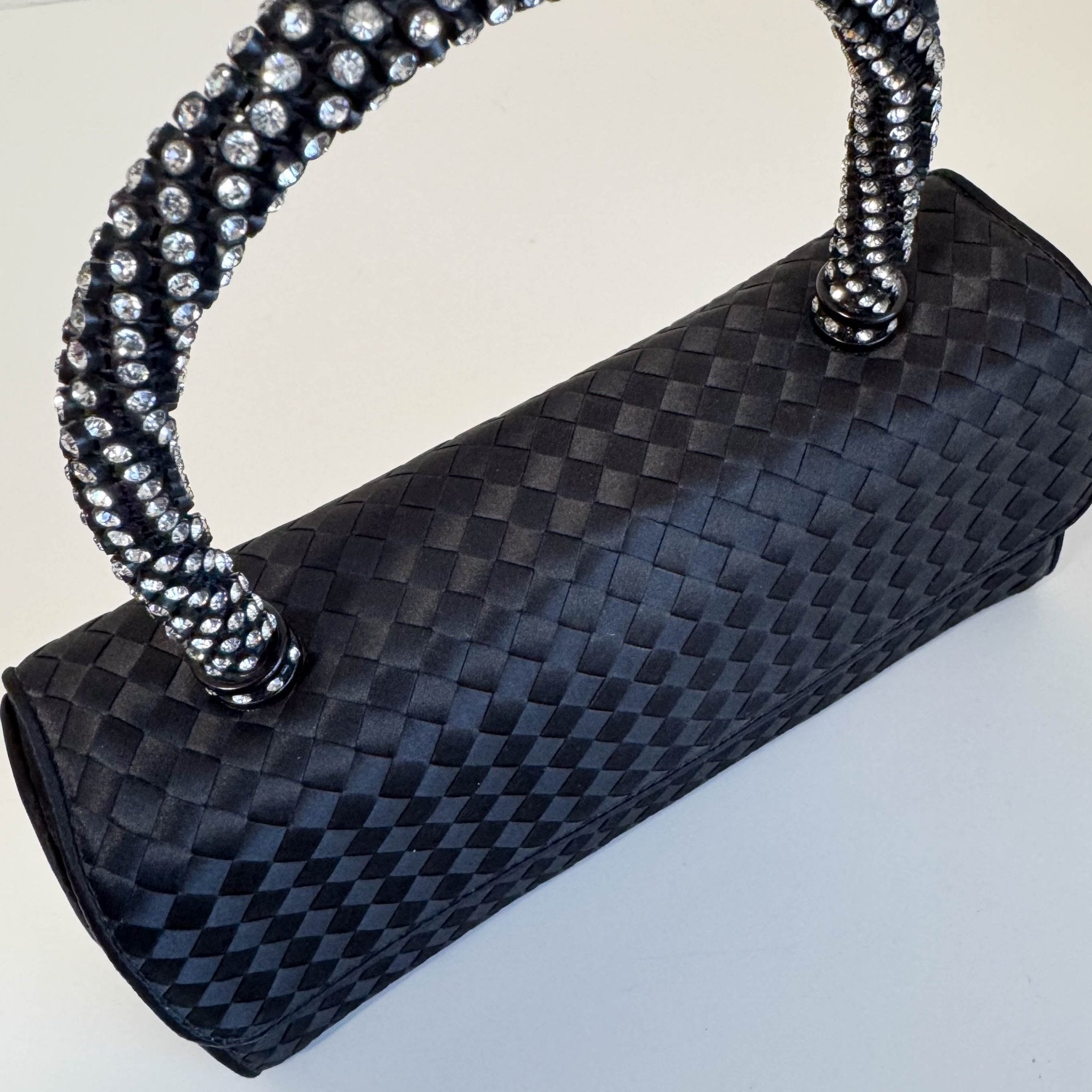 BOTTEGA VENETA Vintage Satin Intrecciato Black Hand bag, in , Sold by HIVE PRELOVED - Handle Bags, ,