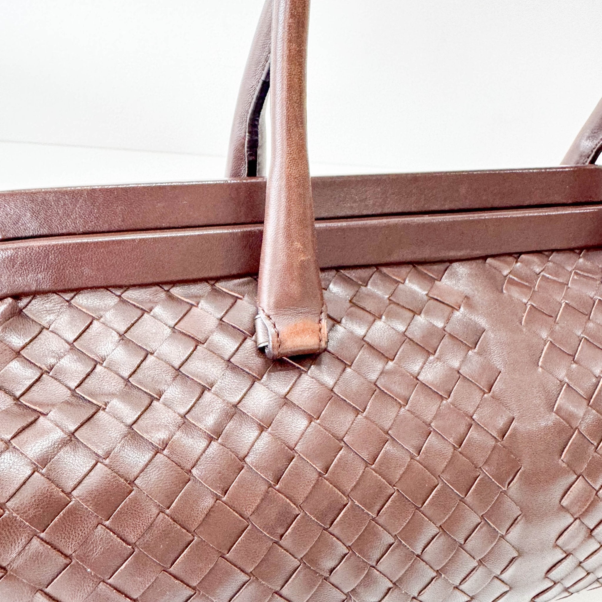 BOTTEGA VENETA Y2K Intrecciato Brown Leather Shoulder Bag, in , Sold by HIVE PRELOVED - Shoulder Bags, ,