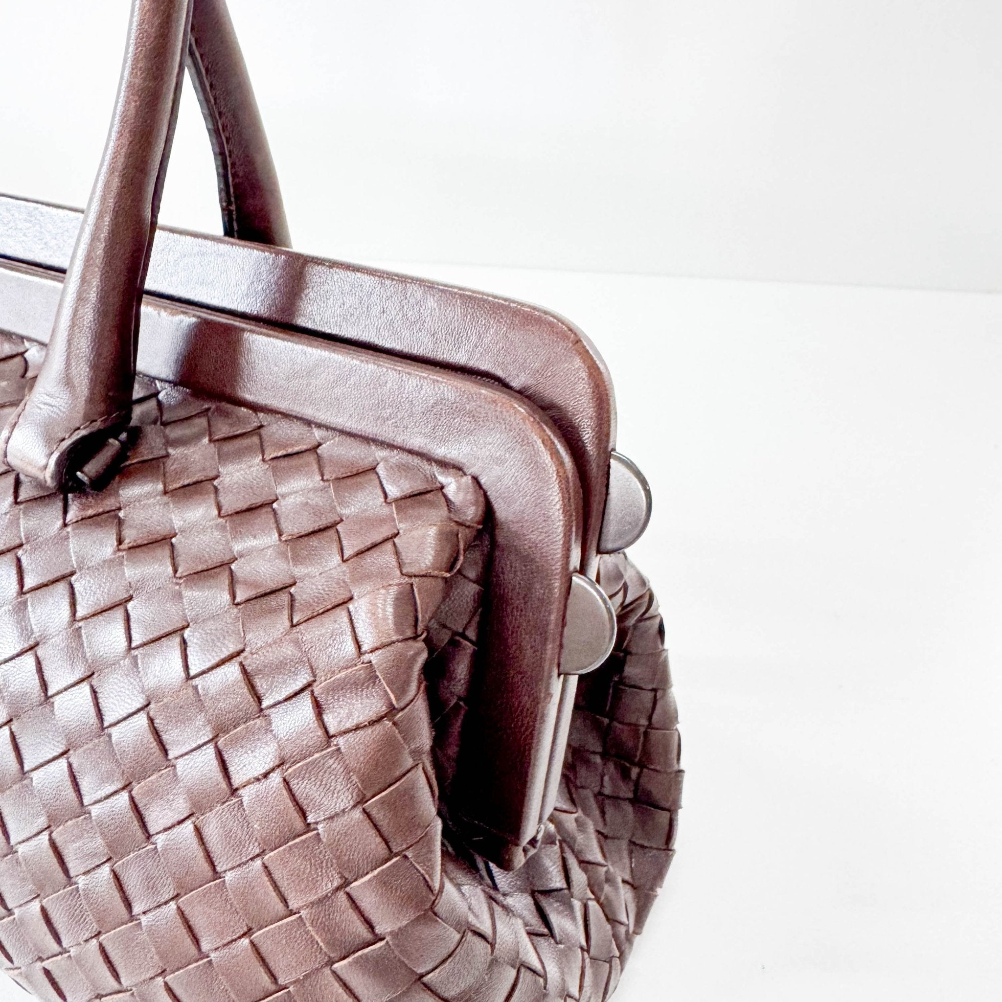 BOTTEGA VENETA Y2K Intrecciato Brown Leather Shoulder Bag, in , Sold by HIVE PRELOVED - Shoulder Bags, ,