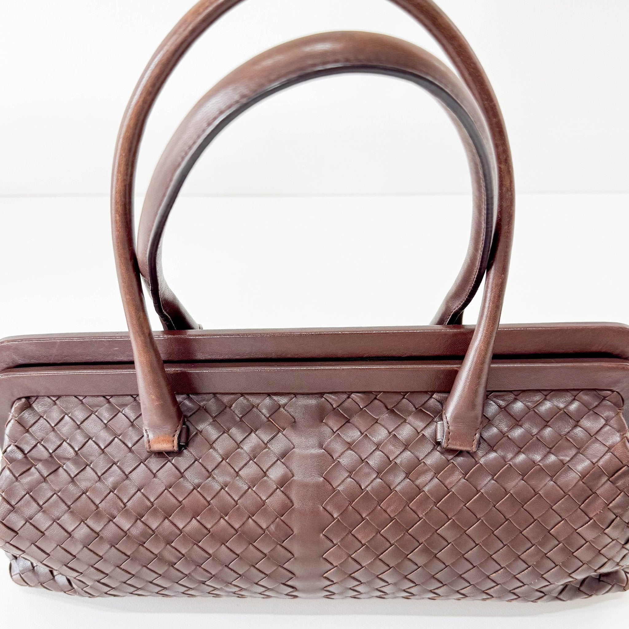 BOTTEGA VENETA Y2K Intrecciato Brown Leather Shoulder Bag, in , Sold by HIVE PRELOVED - Shoulder Bags, ,
