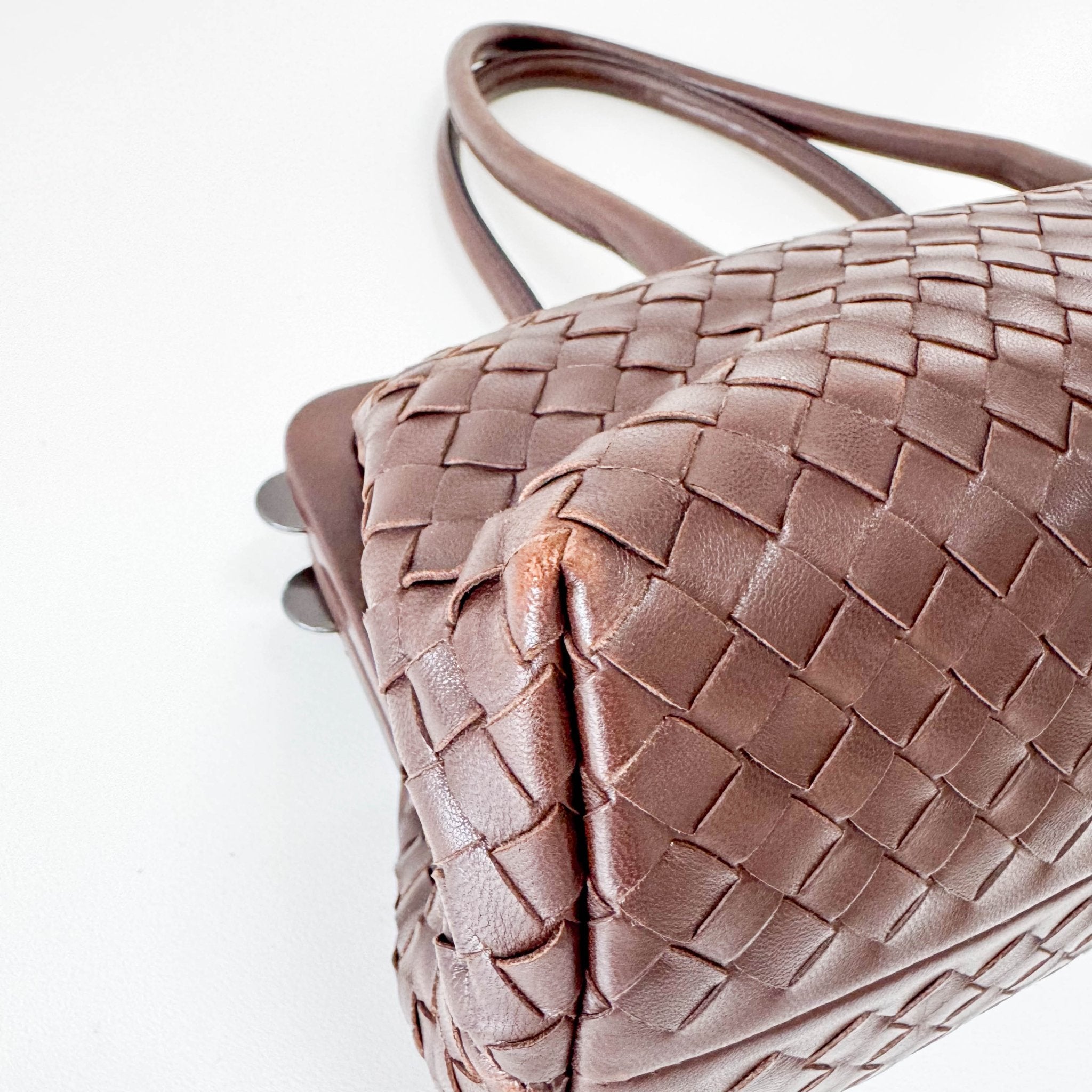 BOTTEGA VENETA Y2K Intrecciato Brown Leather Shoulder Bag, in , Sold by HIVE PRELOVED - Shoulder Bags, ,