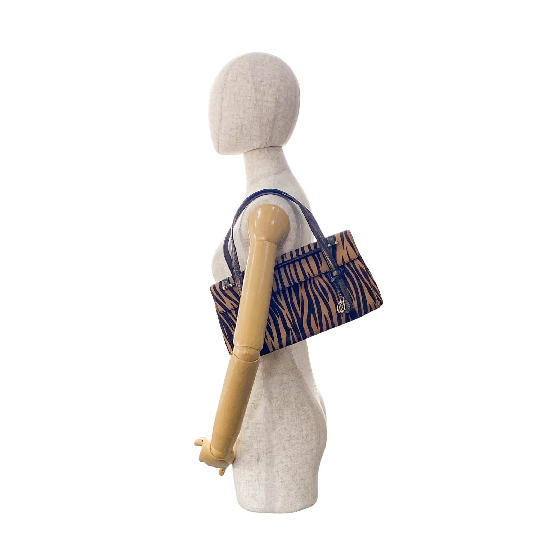 CARTIER Brown Zebra Printed Pony Hair Shoulder Bag, in , Sold by HIVE PRELOVED - Shoulder Bags, ,