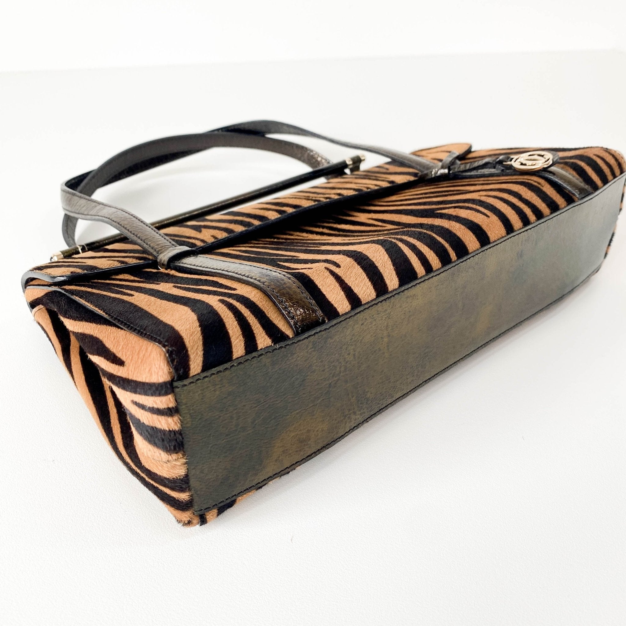 CARTIER Brown Zebra Printed Pony Hair Shoulder Bag, in , Sold by HIVE PRELOVED - Shoulder Bags, ,