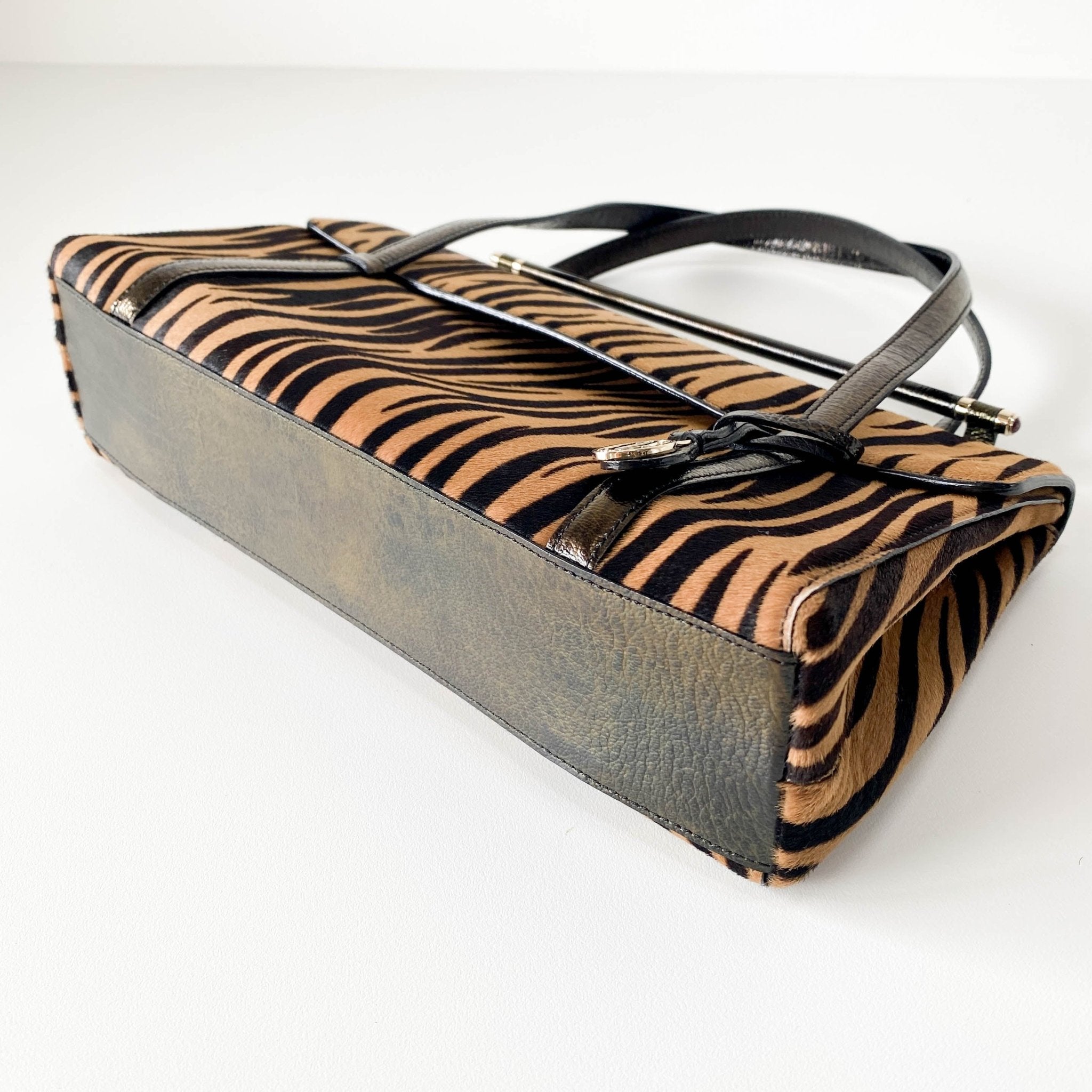 CARTIER Brown Zebra Printed Pony Hair Shoulder Bag, in , Sold by HIVE PRELOVED - Shoulder Bags, ,