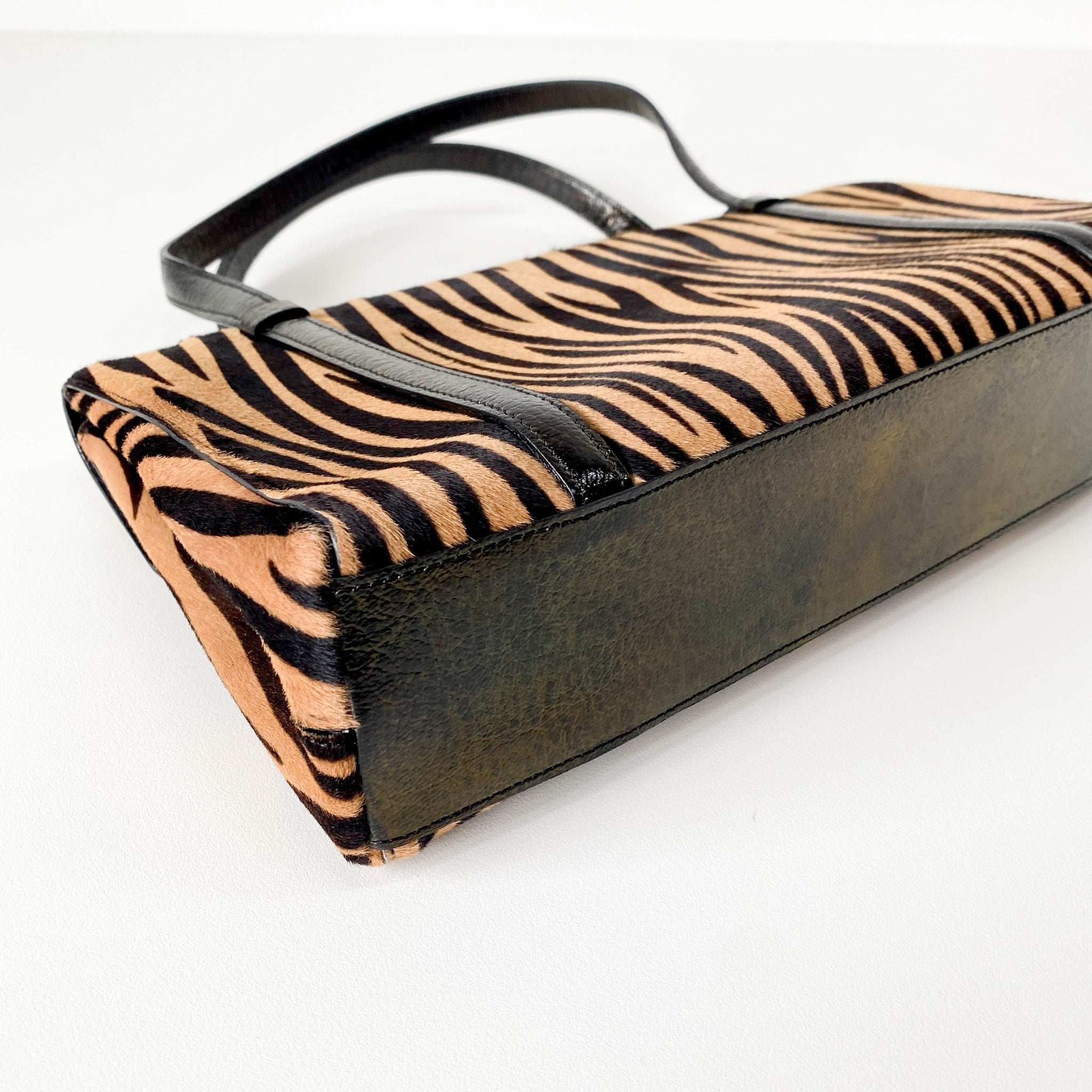CARTIER Brown Zebra Printed Pony Hair Shoulder Bag, in , Sold by HIVE PRELOVED - Shoulder Bags, ,