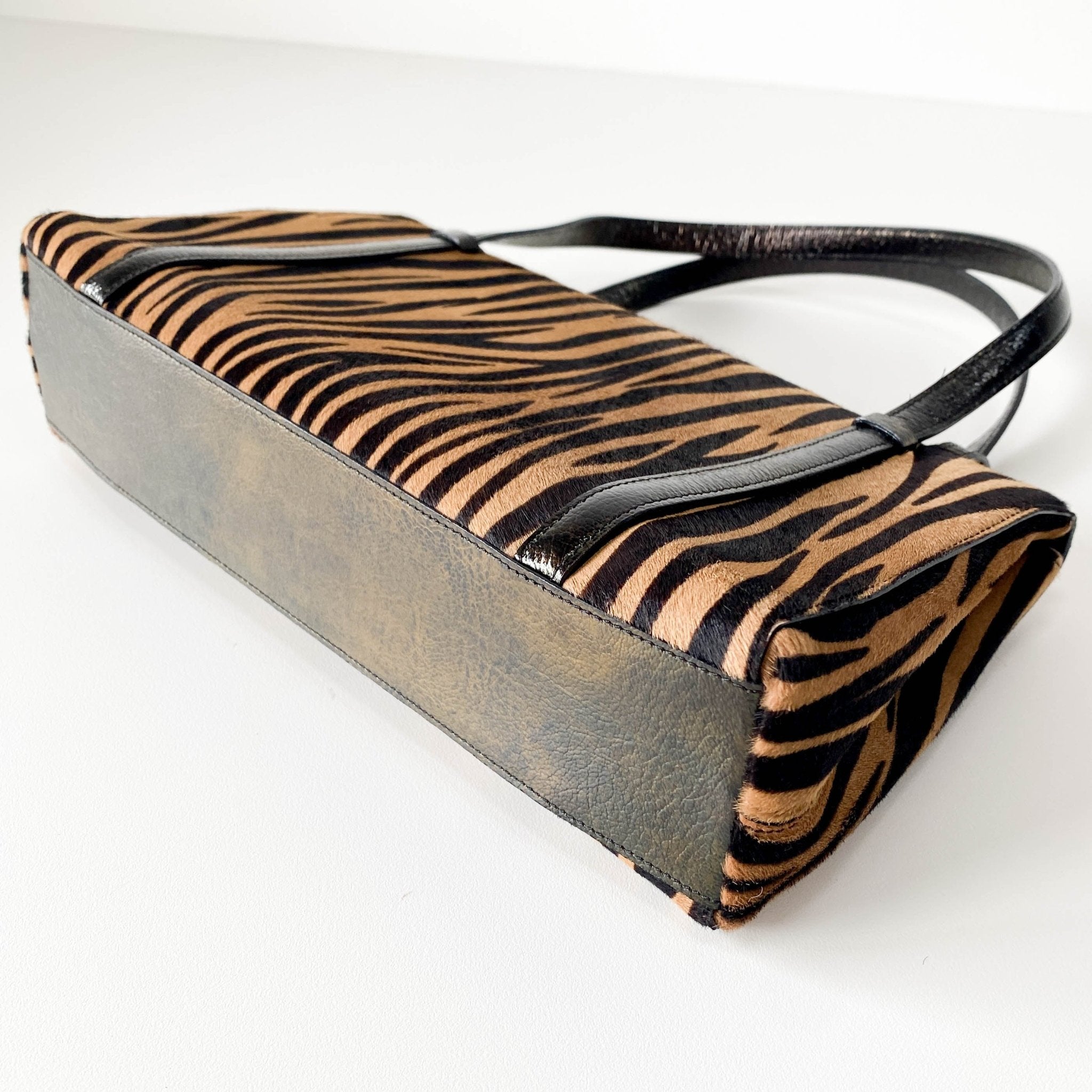 CARTIER Brown Zebra Printed Pony Hair Shoulder Bag, in , Sold by HIVE PRELOVED - Shoulder Bags, ,