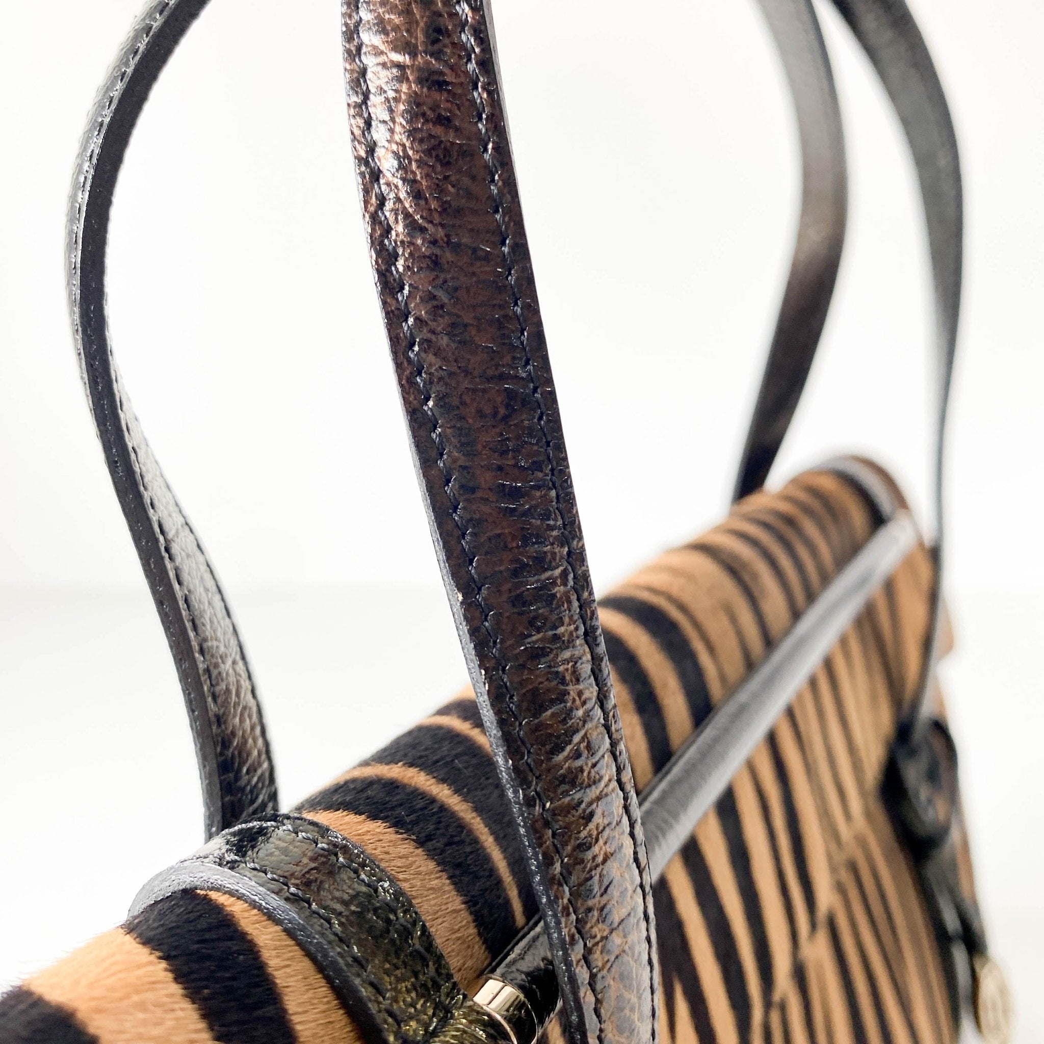 CARTIER Brown Zebra Printed Pony Hair Shoulder Bag, in , Sold by HIVE PRELOVED - Shoulder Bags, ,
