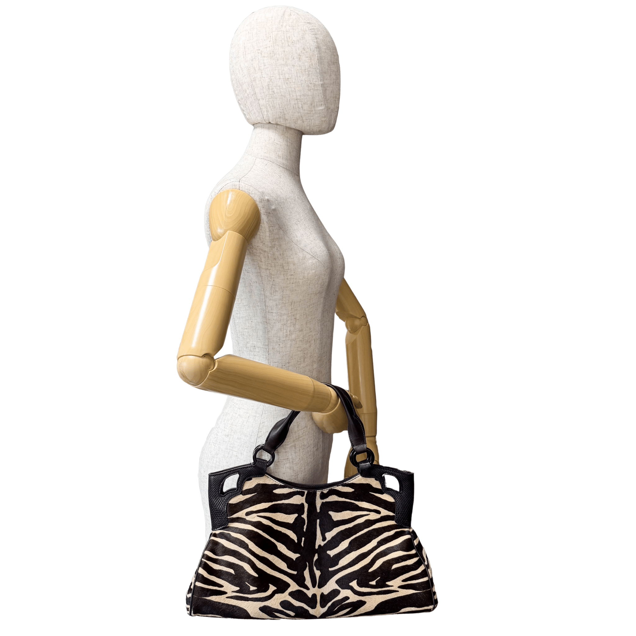 CARTIER Marcello de Cartier Beige/Black Zebra Print Pony Hair, in , Sold by HIVE PRELOVED - Handle Bags, ,