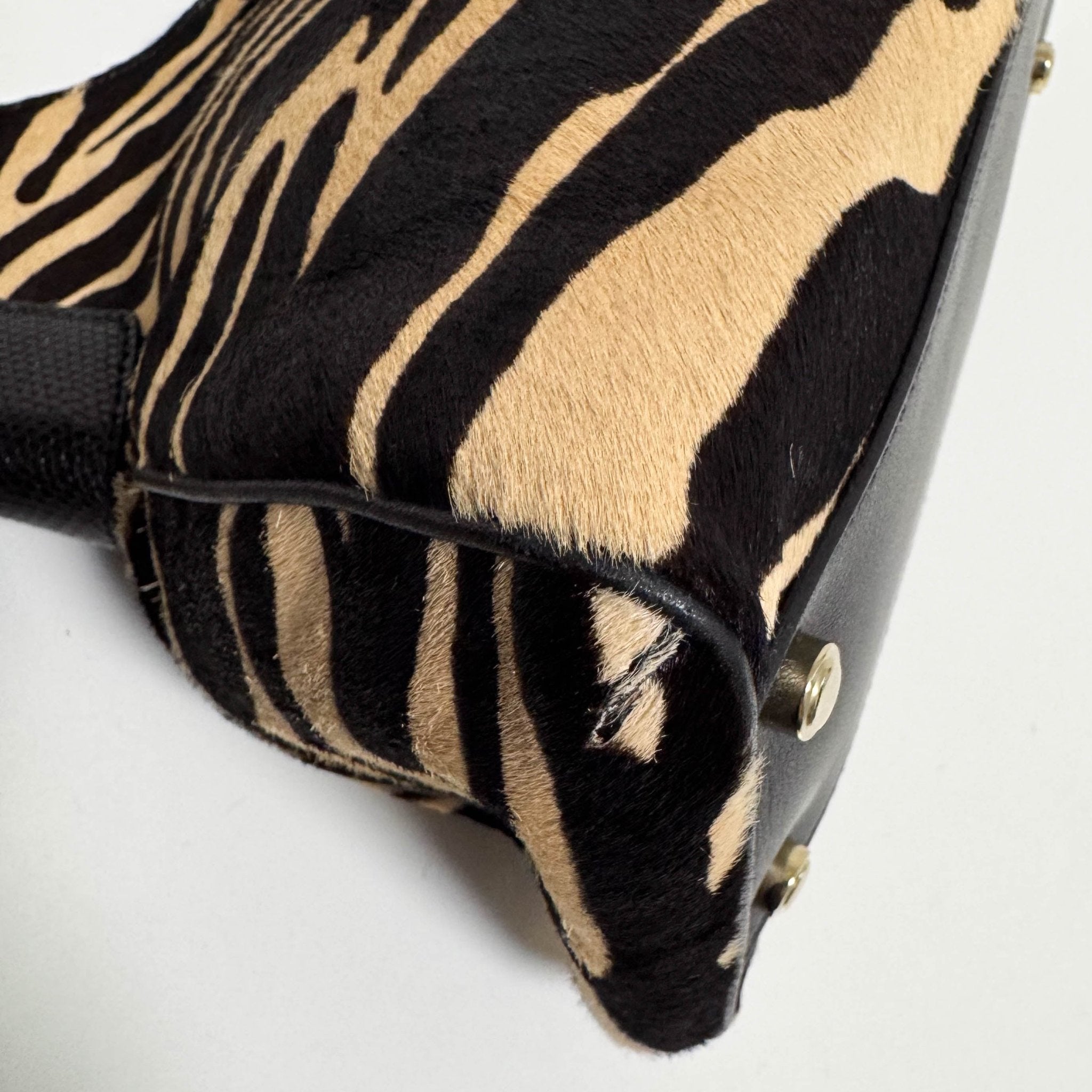 CARTIER Marcello de Cartier Beige/Black Zebra Print Pony Hair, in , Sold by HIVE PRELOVED - Handle Bags, ,