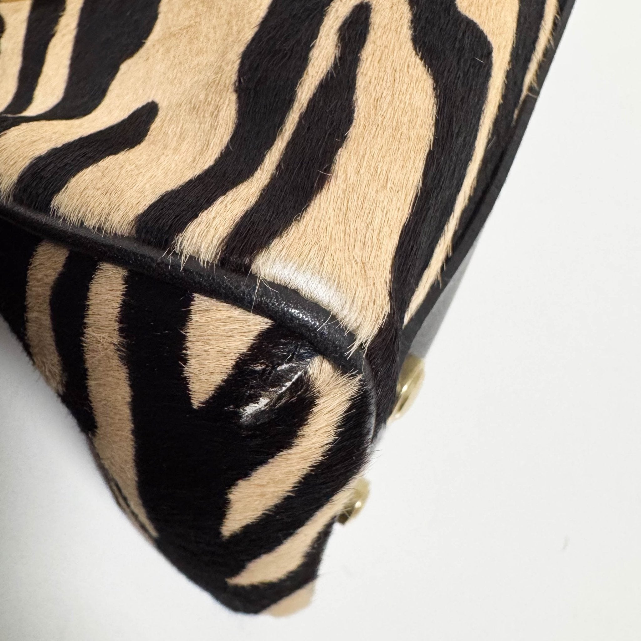CARTIER Marcello de Cartier Beige/Black Zebra Print Pony Hair, in , Sold by HIVE PRELOVED - Handle Bags, ,