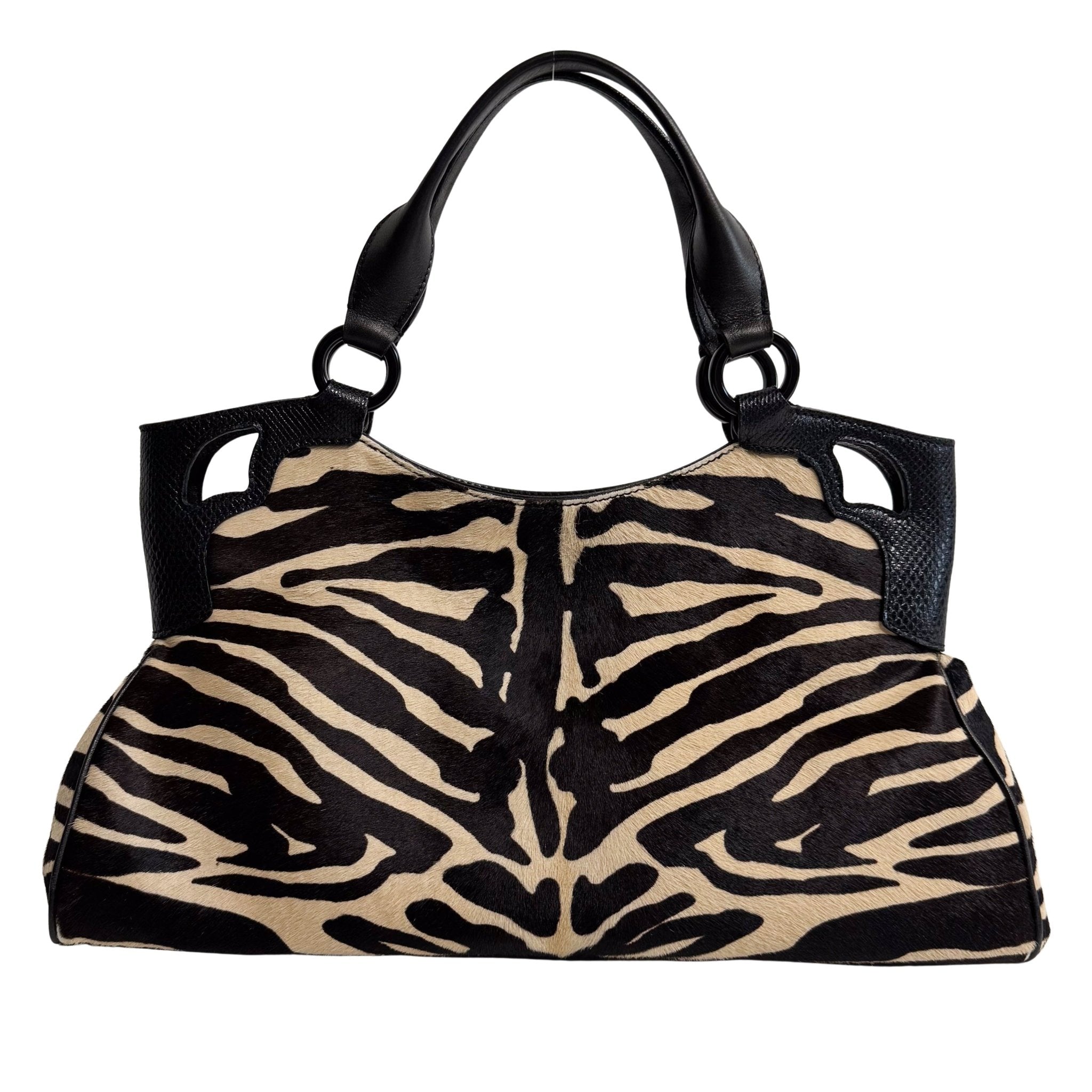 CARTIER Marcello de Cartier Beige/Black Zebra Print Pony Hair, in , Sold by HIVE PRELOVED - Handle Bags, ,