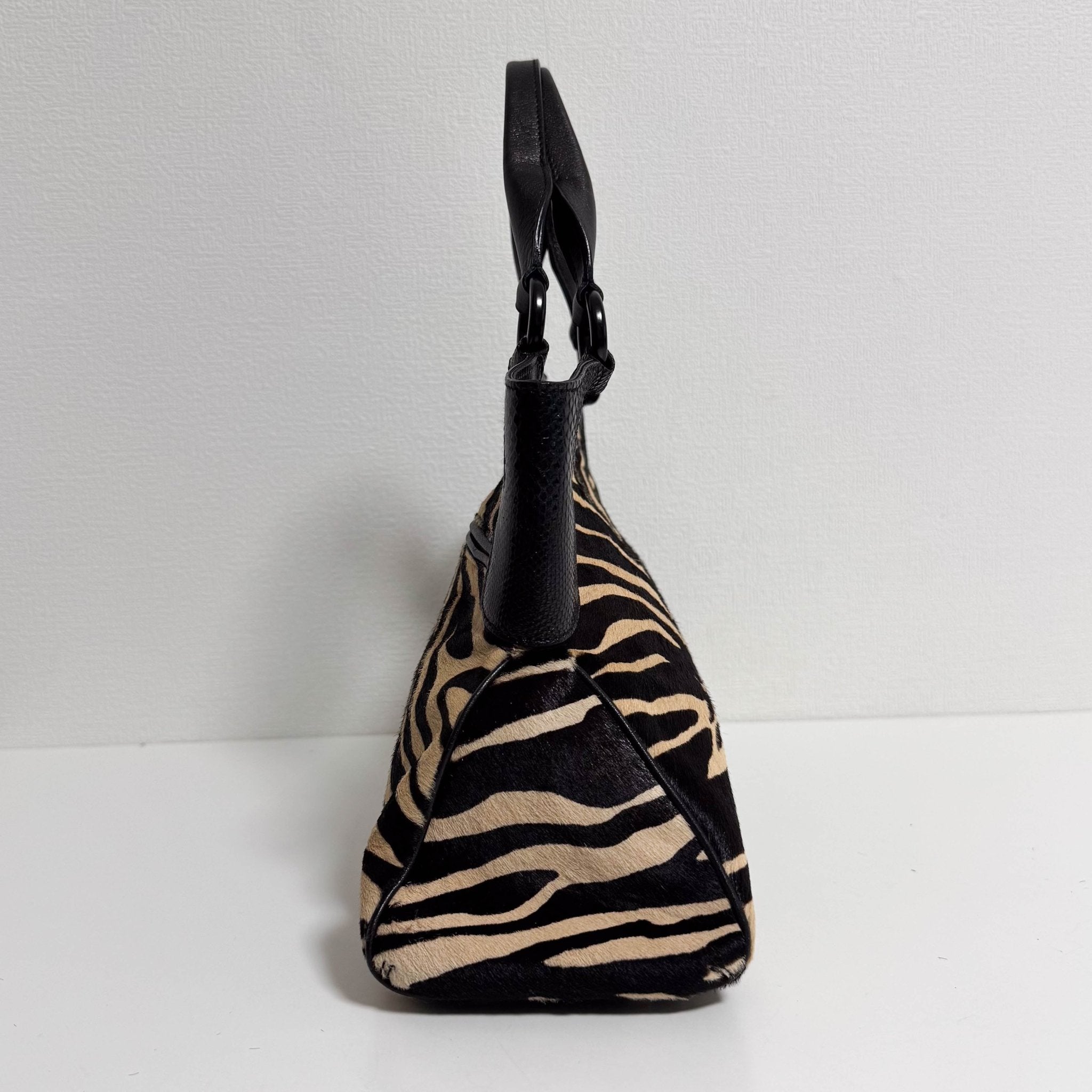CARTIER Marcello de Cartier Beige/Black Zebra Print Pony Hair, in , Sold by HIVE PRELOVED - Handle Bags, ,