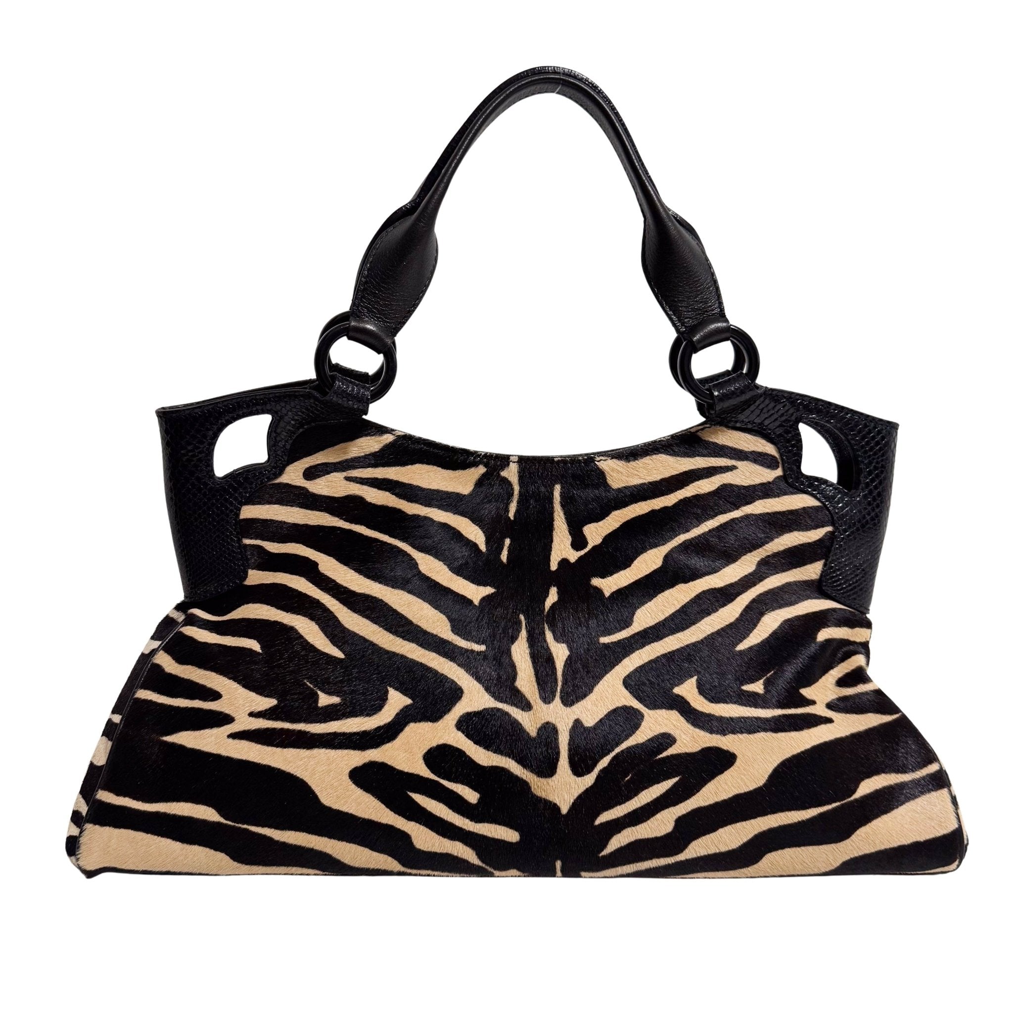 CARTIER Marcello de Cartier Beige/Black Zebra Print Pony Hair, in , Sold by HIVE PRELOVED - Handle Bags, ,