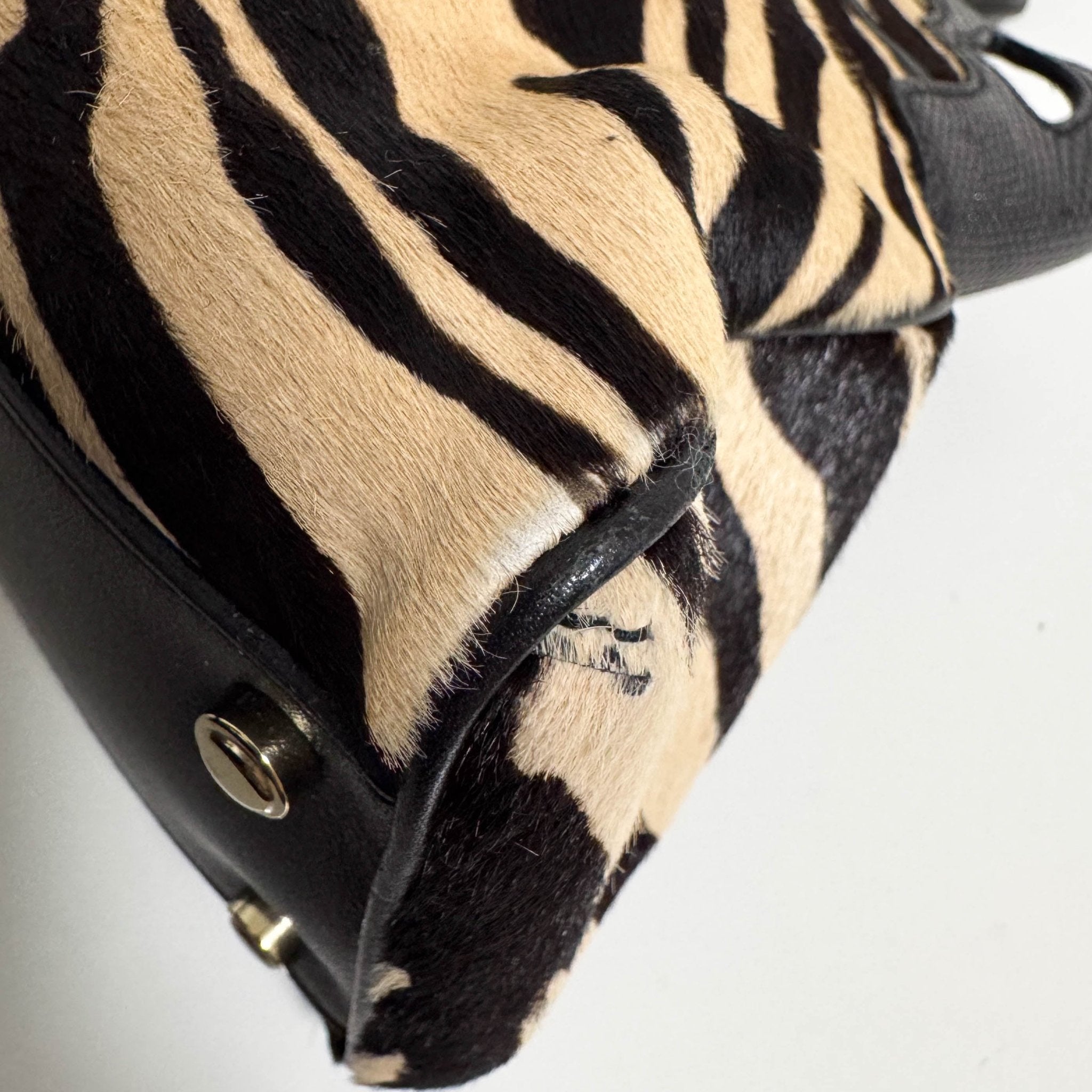 CARTIER Marcello de Cartier Beige/Black Zebra Print Pony Hair, in , Sold by HIVE PRELOVED - Handle Bags, ,