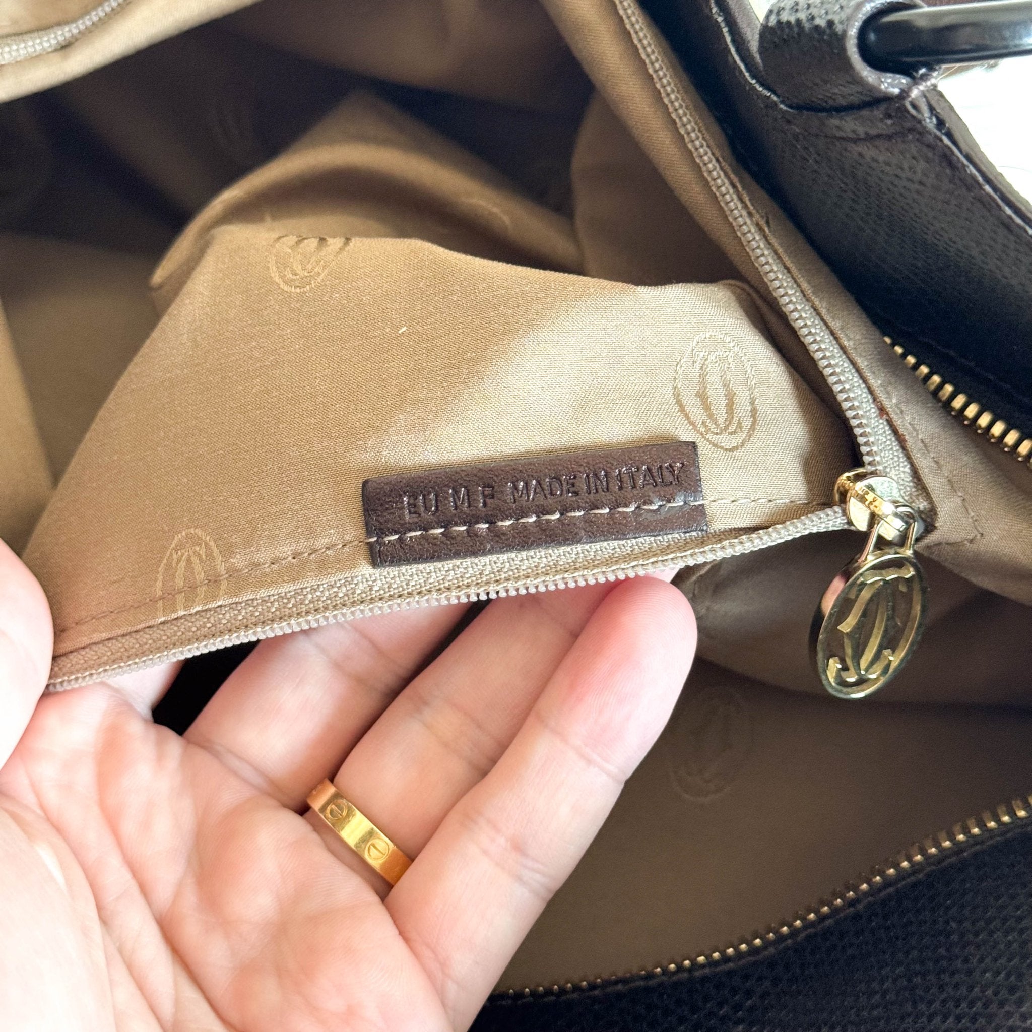 CARTIER Marcello Leopard Print Fur / Leather Shoulder Tote Handbag, in , Sold by HIVE PRELOVED - Shoulder Bags, Totes,