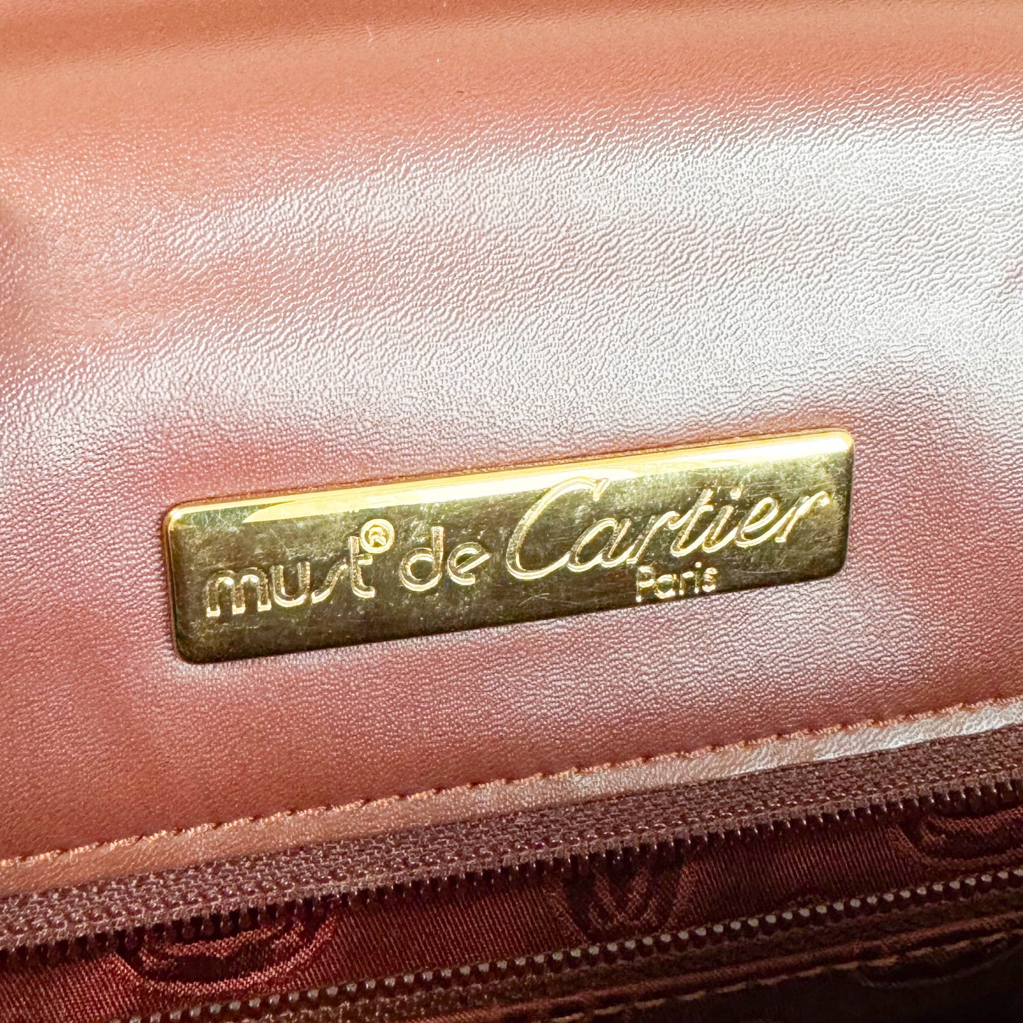 CARTIER Must De Cartier Top Handle Leather Handbag, in , Sold by HIVE PRELOVED - Handle Bags, ,