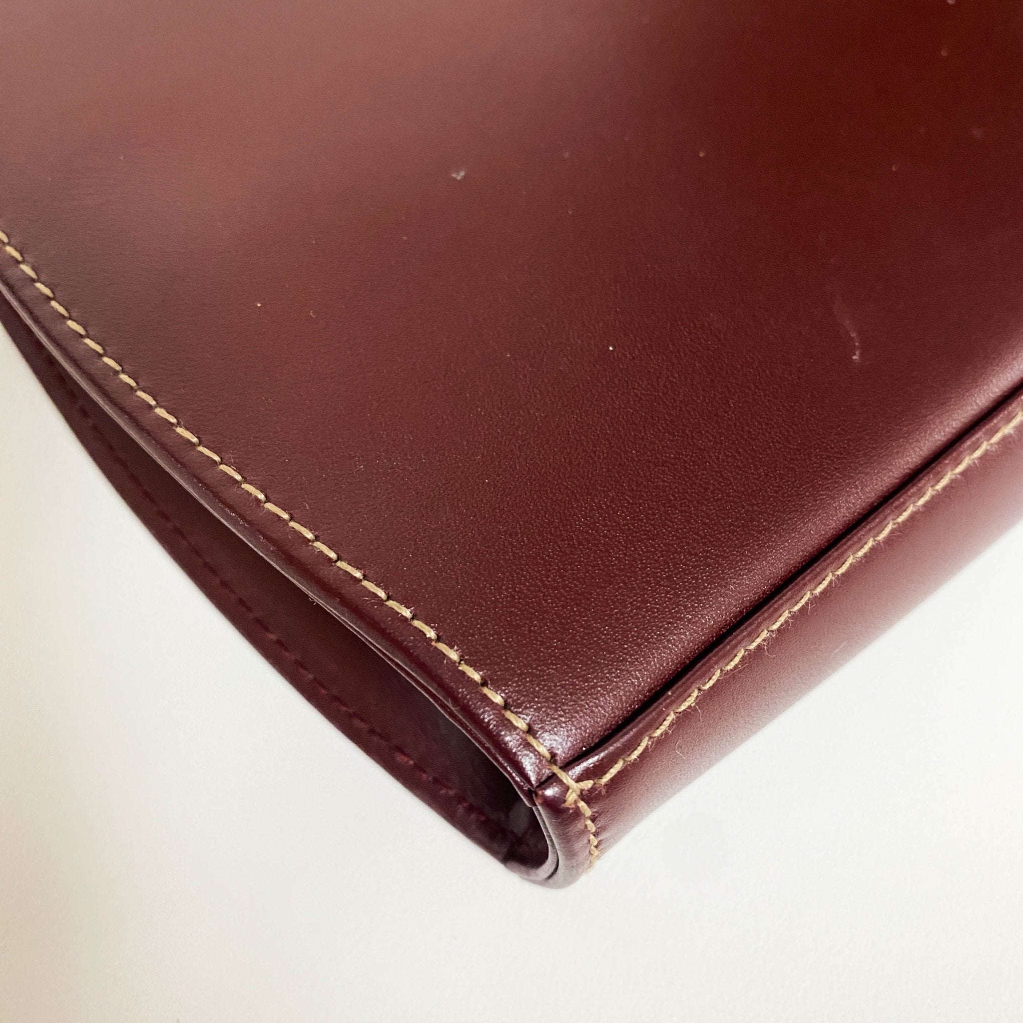 CARTIER Must Line Burgundy Leather Clutch / Shoulder Bag, in , Sold by HIVE PRELOVED - Clutch bags, Shoulder Bags,