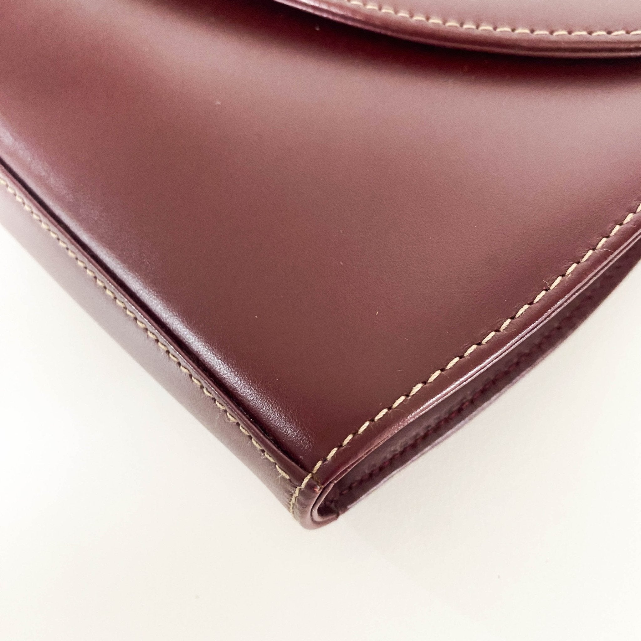 CARTIER Must Line Burgundy Leather Clutch / Shoulder Bag, in , Sold by HIVE PRELOVED - Clutch bags, Shoulder Bags,