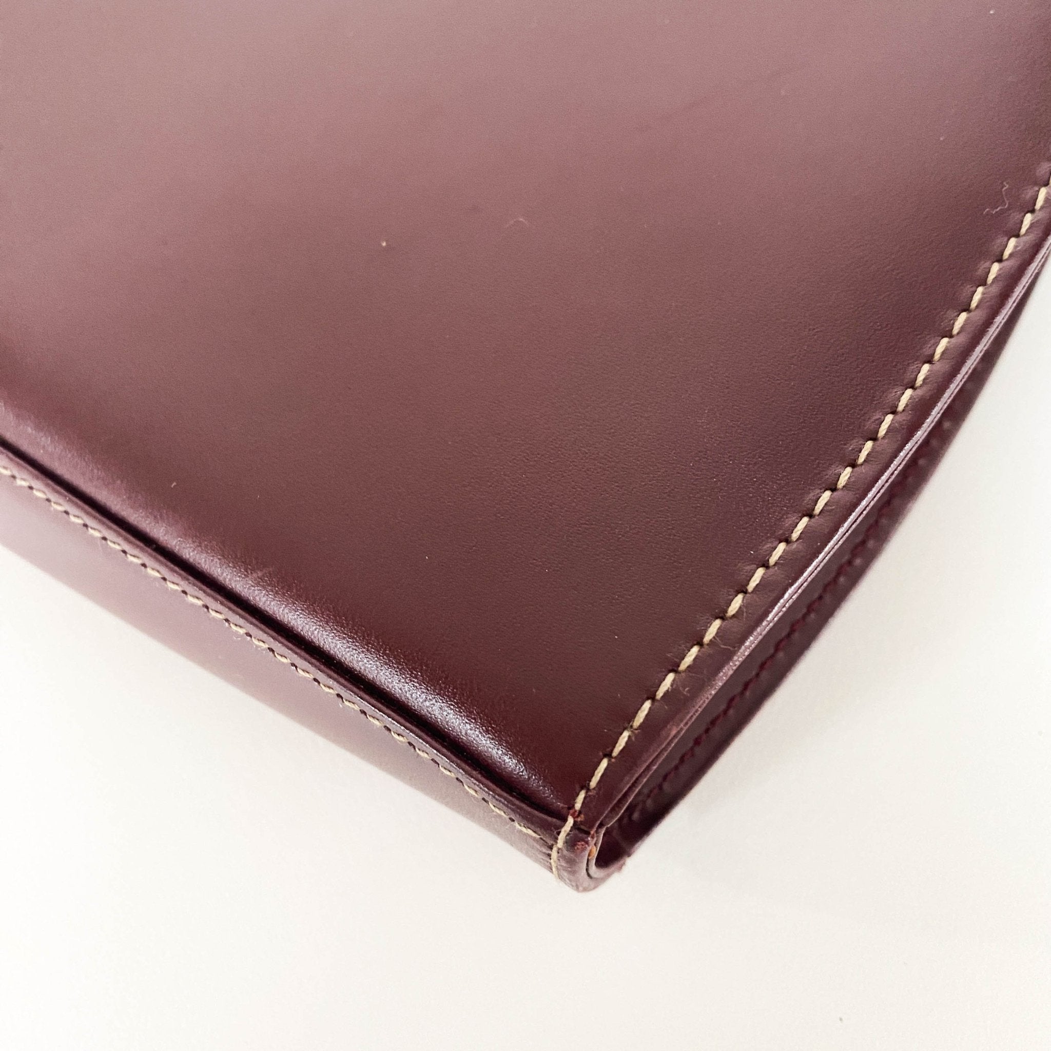 CARTIER Must Line Burgundy Leather Clutch / Shoulder Bag, in , Sold by HIVE PRELOVED - Clutch bags, Shoulder Bags,