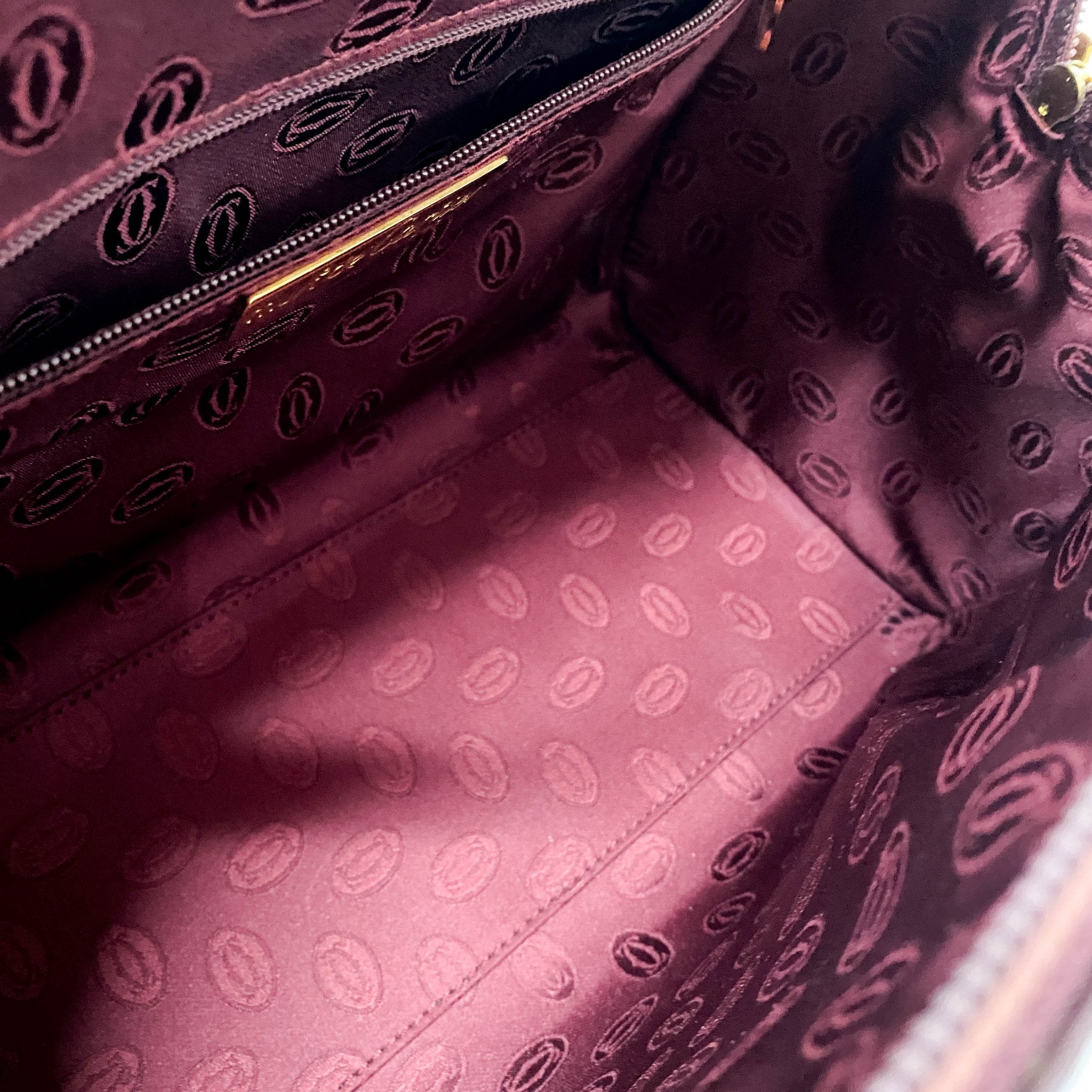 CARTIER Must Line Burgundy Leather Top Handle Bag, in , Sold by HIVE PRELOVED - Handle Bags, Shoulder Bags,