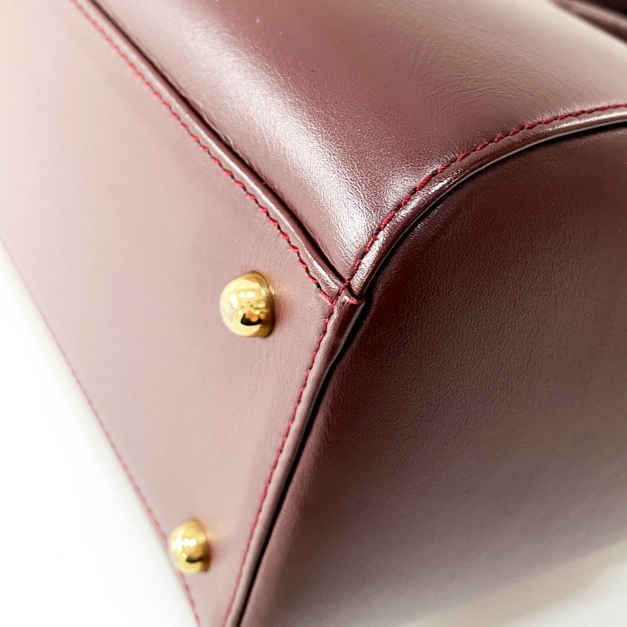 CARTIER Must Line Burgundy Leather Top Handle Bag, in , Sold by HIVE PRELOVED - Handle Bags, Shoulder Bags,