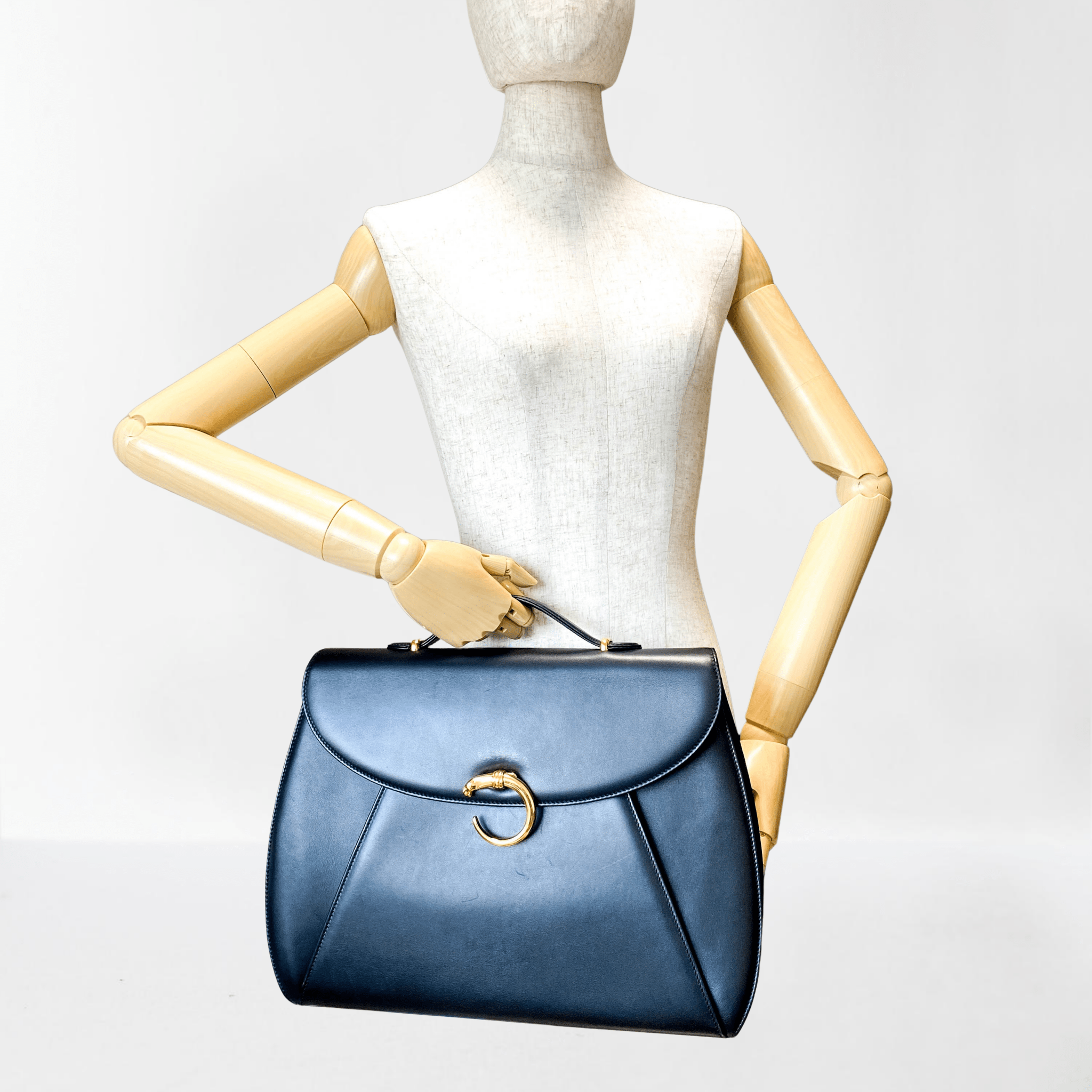 CARTIER Panthère Black Leather Briefcase, in , Sold by HIVE PRELOVED - Handle Bags, ,