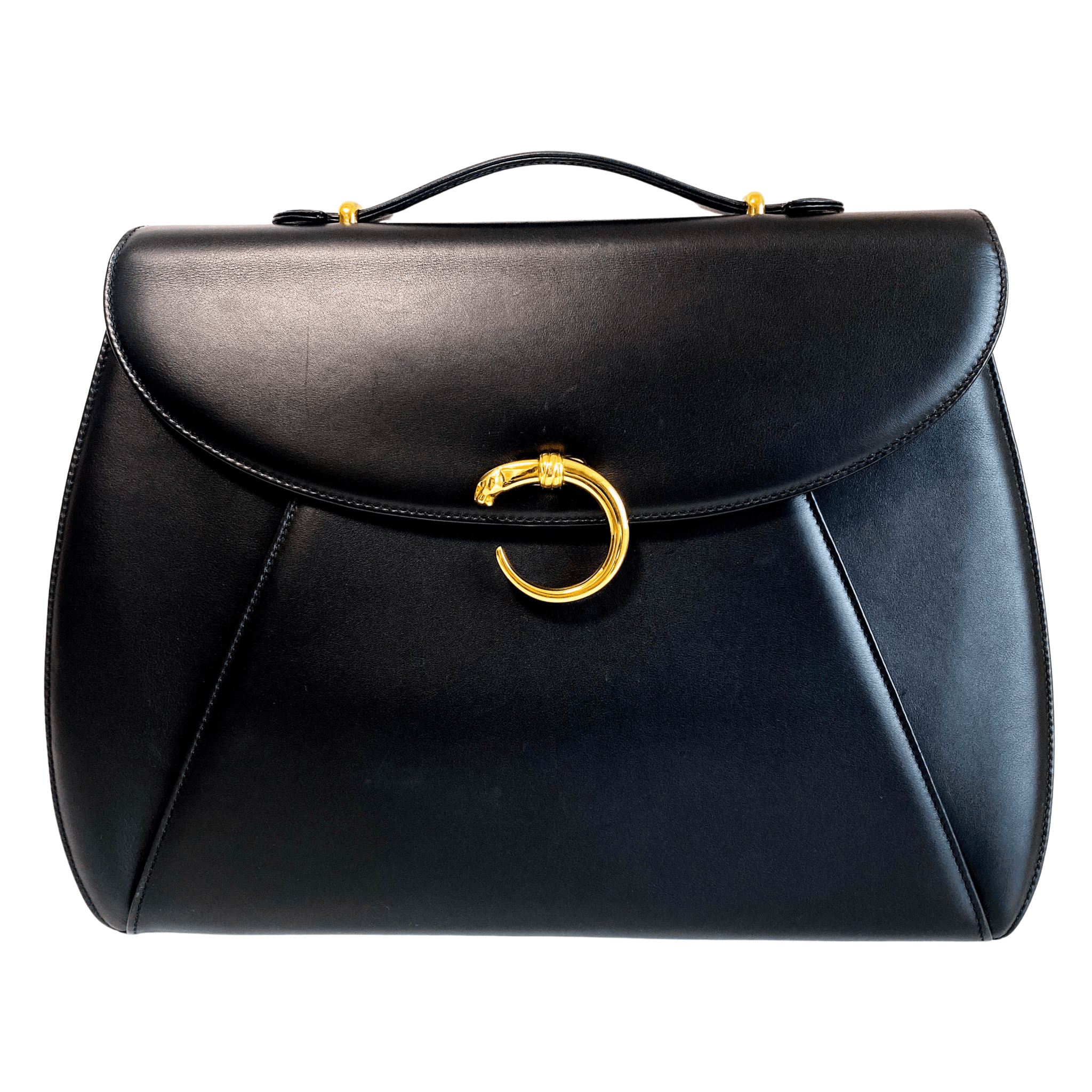 CARTIER Panthère Black Leather Briefcase, in , Sold by HIVE PRELOVED - Handle Bags, ,