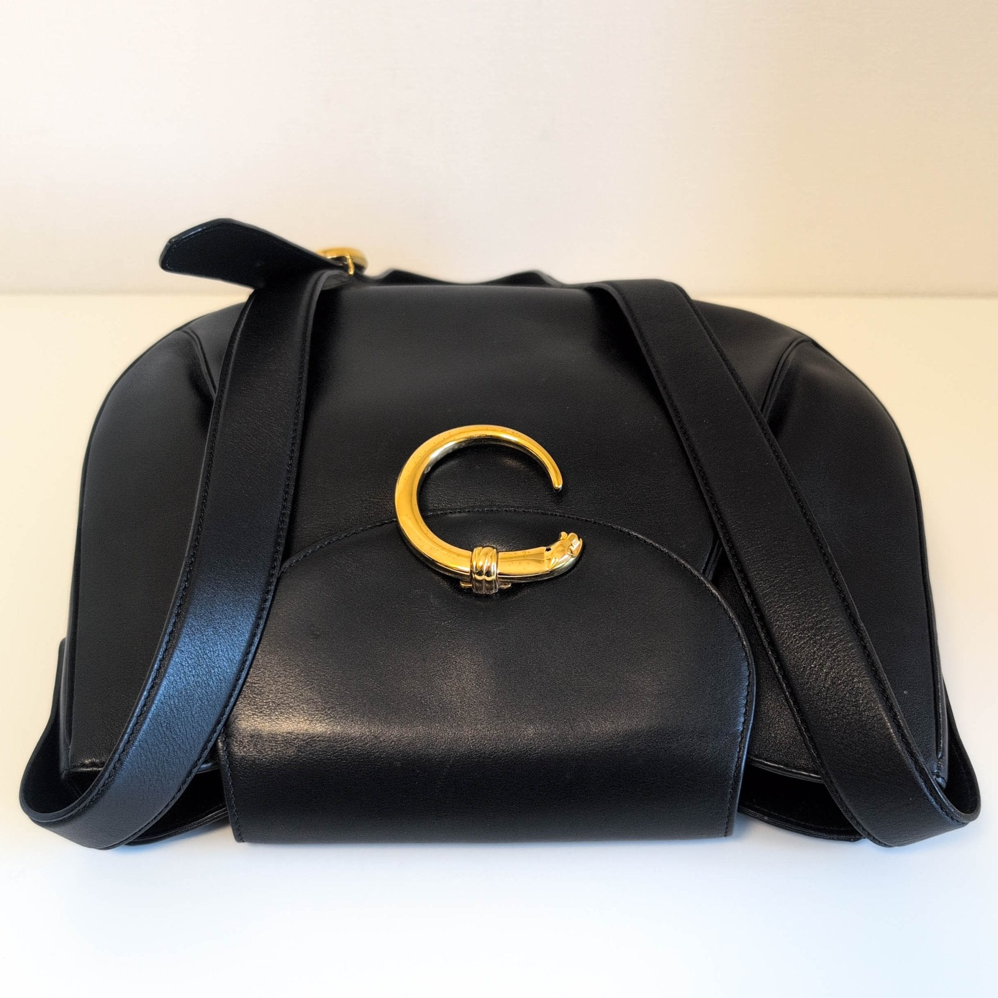 CARTIER Panthère Black Leather Crossbody Bag, in , Sold by HIVE PRELOVED - Crossbody bags, ,