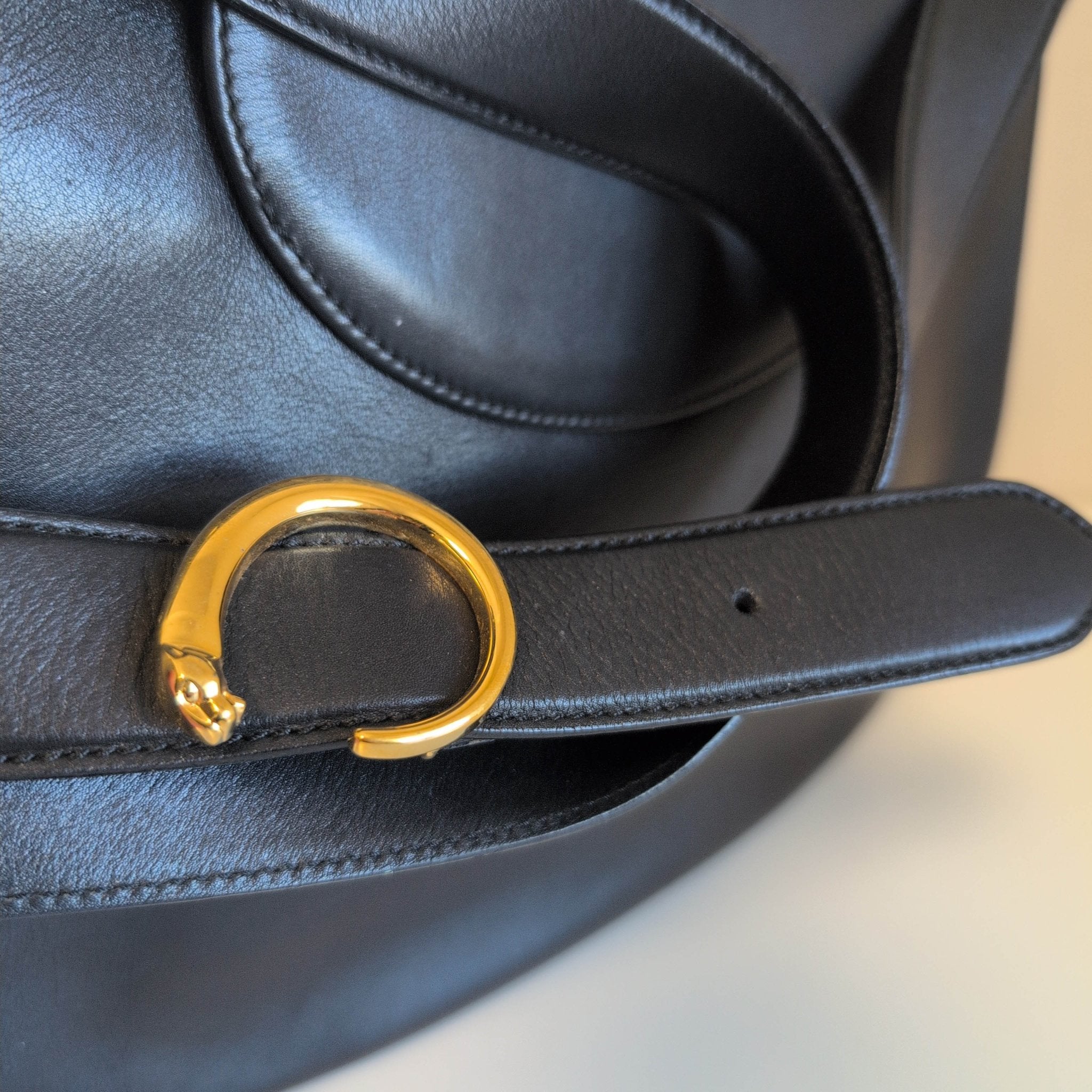 CARTIER Panthère Black Leather Crossbody Bag, in , Sold by HIVE PRELOVED - Crossbody bags, ,