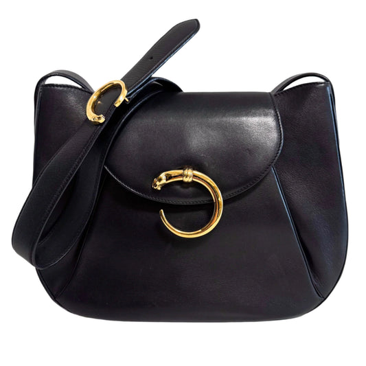 CARTIER Panthère Black Leather Crossbody Bag, in , Sold by HIVE PRELOVED - Crossbody bags, ,