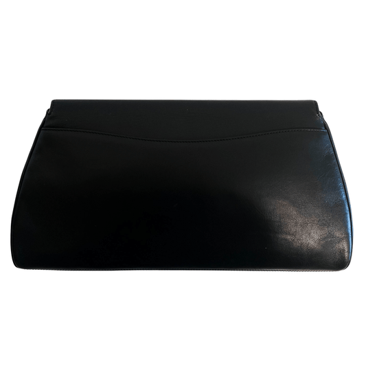 CARTIER Panthère Black Leather Envelope Flap Clutch Bag, in , Sold by HIVE PRELOVED - Clutch bags, ,