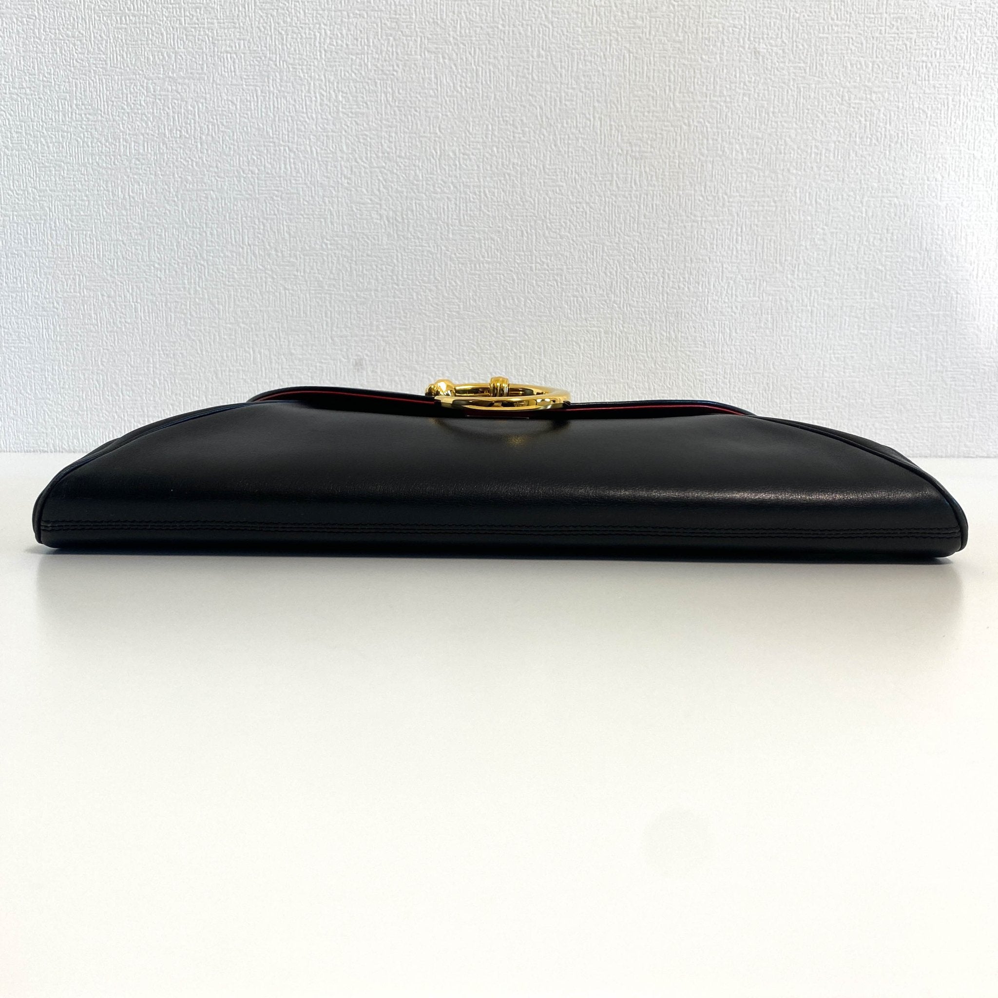 CARTIER Panthère Black Leather Envelope Flap Clutch Bag, in , Sold by HIVE PRELOVED - Clutch bags, ,