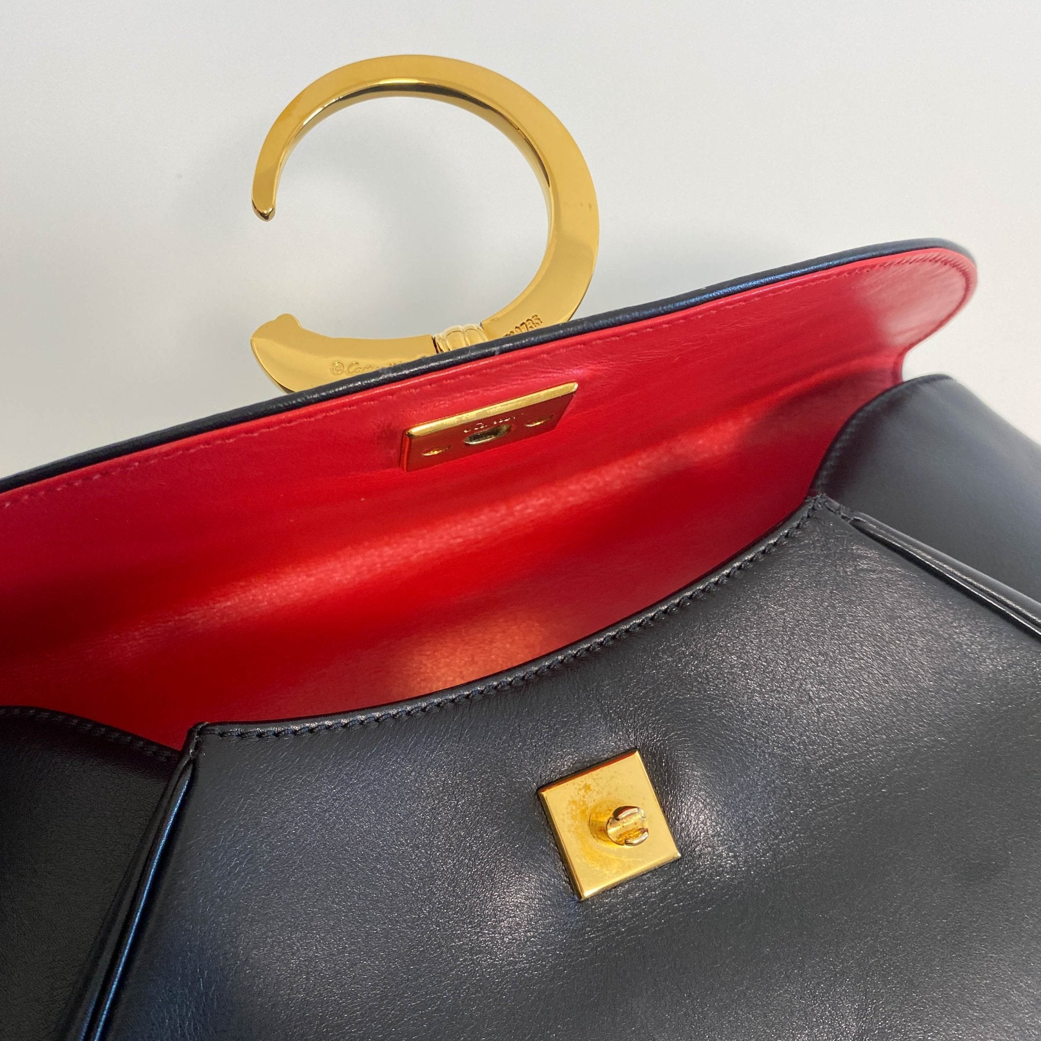 CARTIER Panthère Black Leather Envelope Flap Clutch Bag, in , Sold by HIVE PRELOVED - Clutch bags, ,