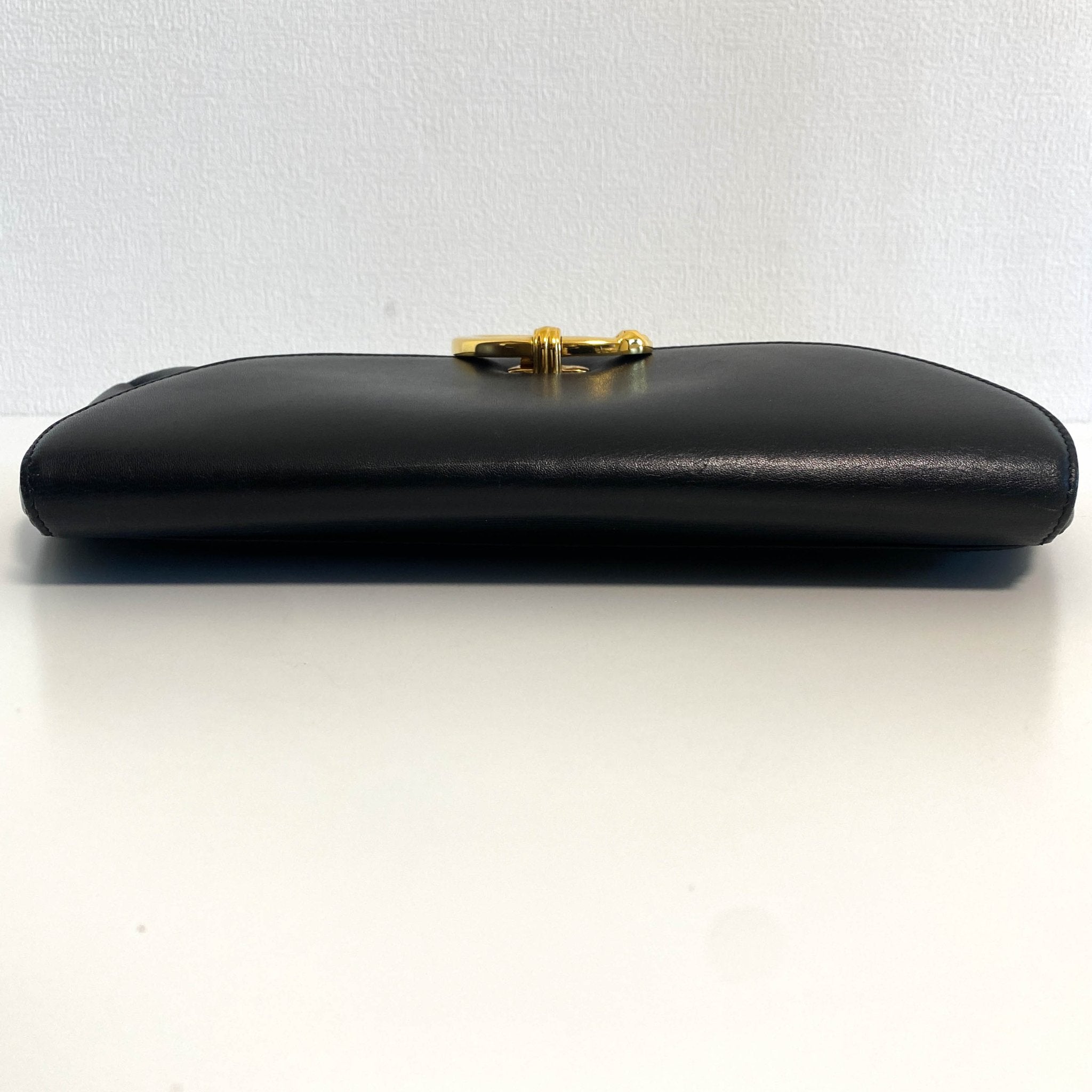 CARTIER Panthère Black Leather Envelope Flap Clutch Bag, in , Sold by HIVE PRELOVED - Clutch bags, ,