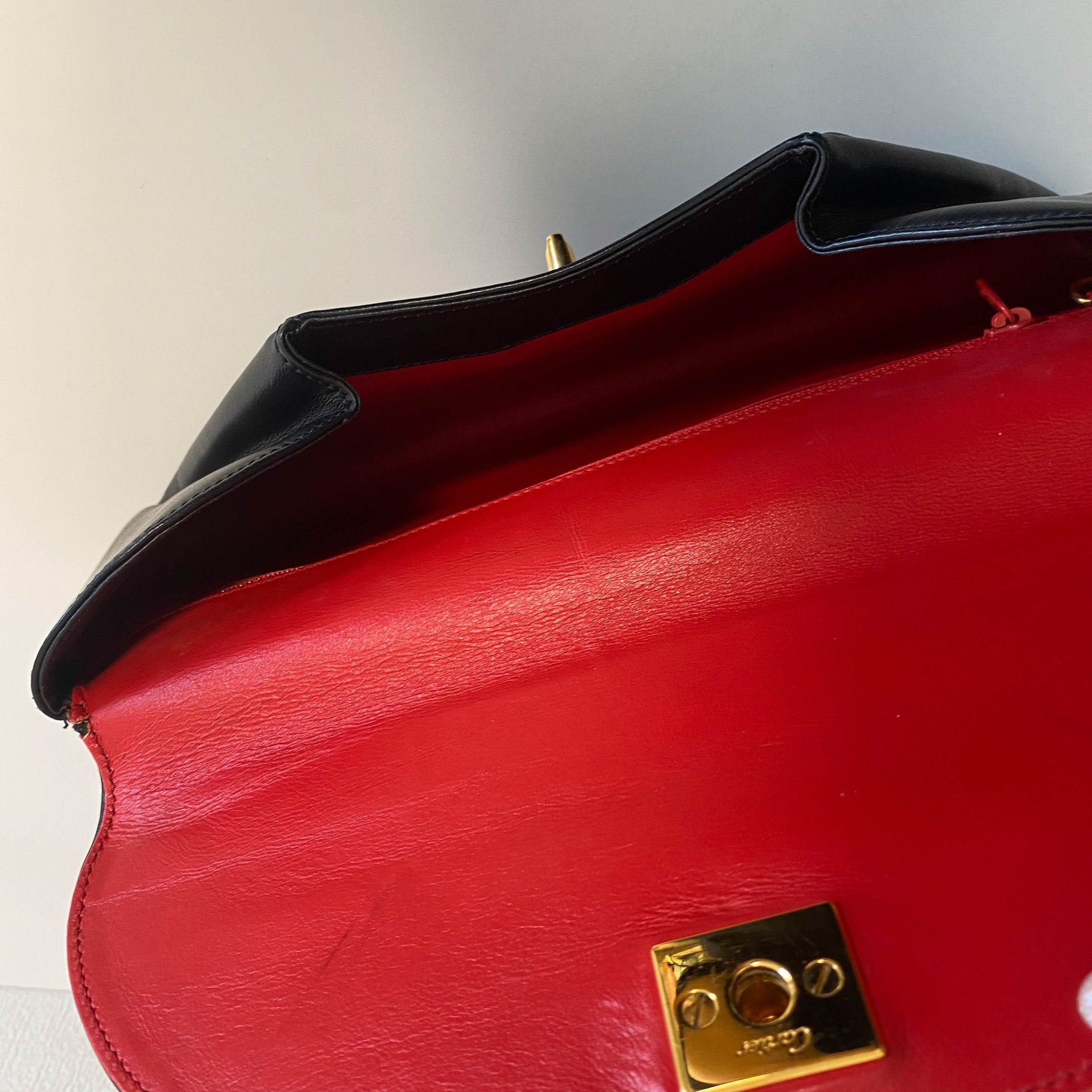 CARTIER Panthère Black Leather Envelope Flap Clutch Bag, in , Sold by HIVE PRELOVED - Clutch bags, ,