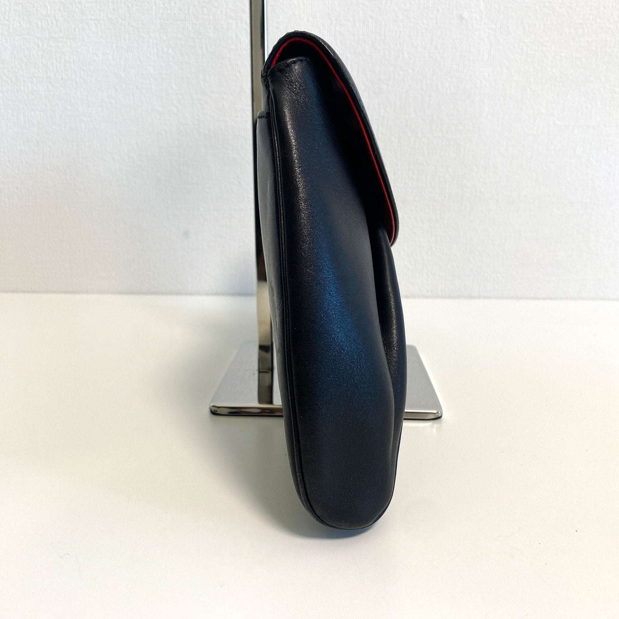 CARTIER Panthère Black Leather Envelope Flap Clutch Bag, in , Sold by HIVE PRELOVED - Clutch bags, ,