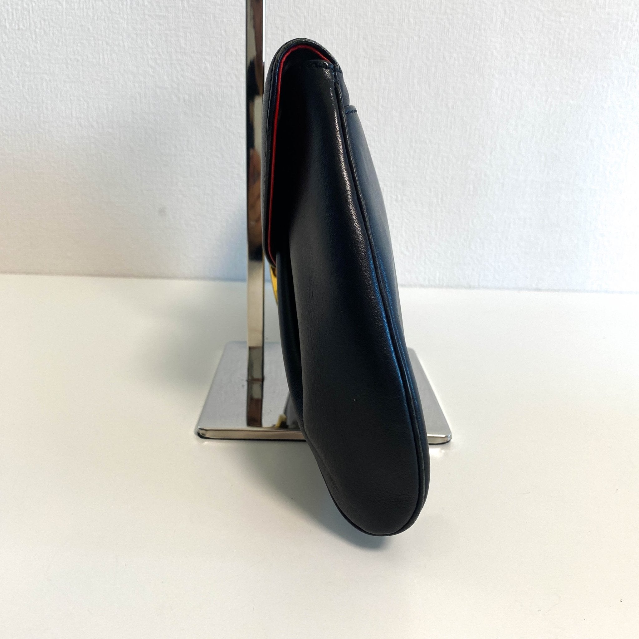 CARTIER Panthère Black Leather Envelope Flap Clutch Bag, in , Sold by HIVE PRELOVED - Clutch bags, ,