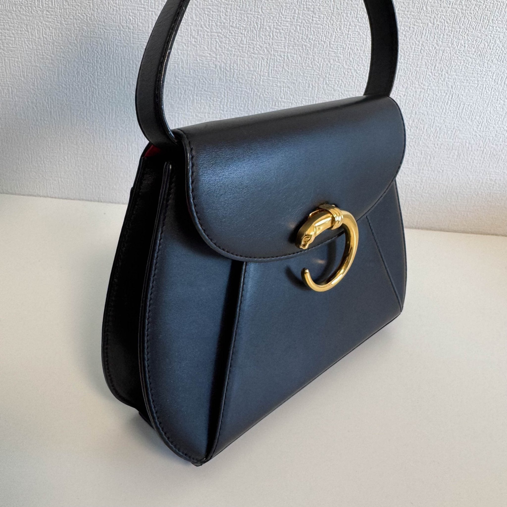 CARTIER Panthère Black Leather Shoulder Bag, in , Sold by HIVE PRELOVED - Shoulder Bags, ,