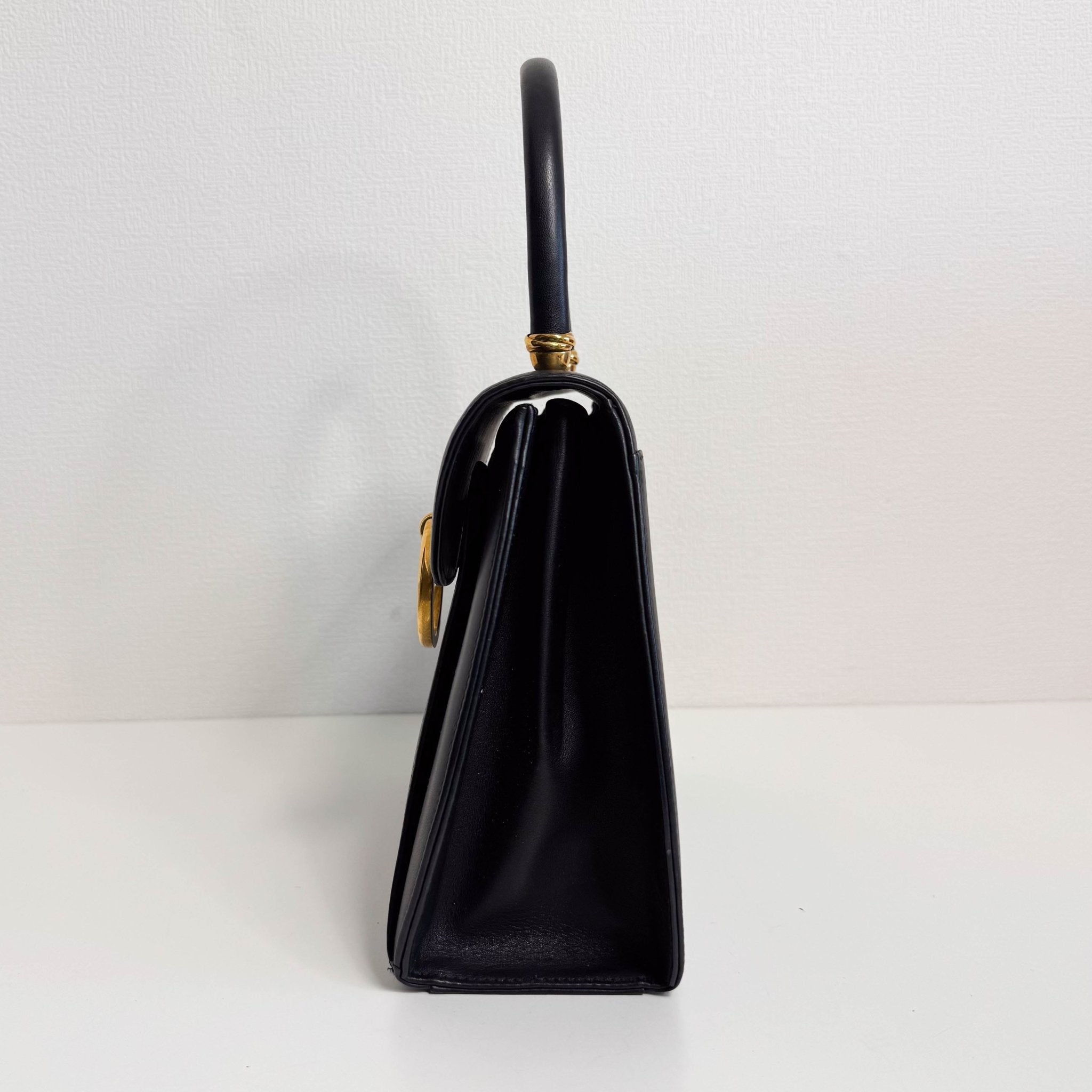 CARTIER Panthère Black Leather Top Handle Bag, in , Sold by HIVE PRELOVED - Handle Bags, ,