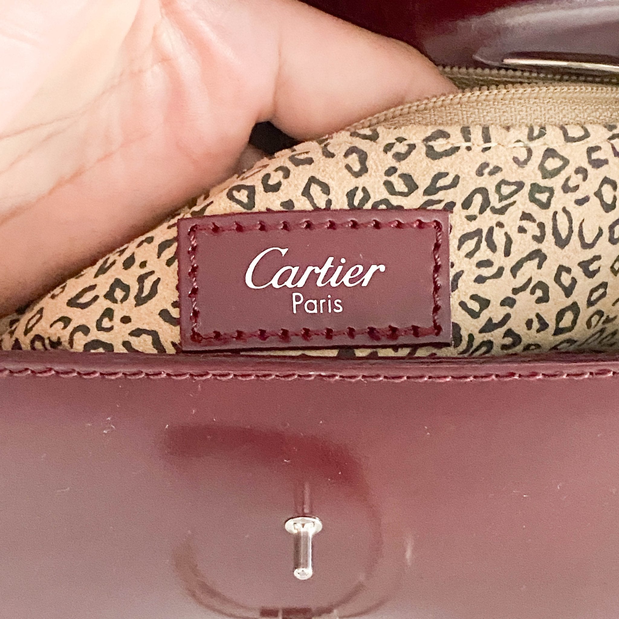 CARTIER Panthère Burgundy Leather Crossbody bag, in , Sold by HIVE PRELOVED - Crossbody bags, ,