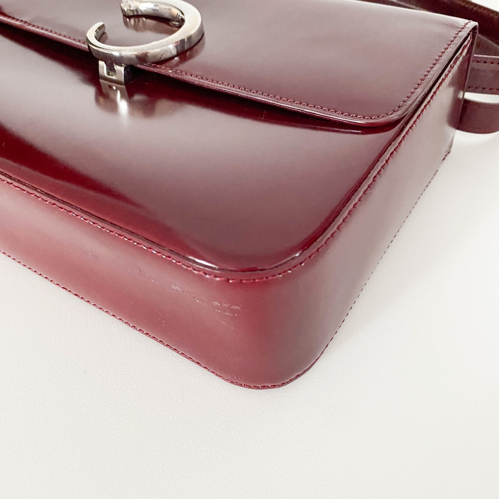 CARTIER Panthère Burgundy Leather Crossbody bag, in , Sold by HIVE PRELOVED - Crossbody bags, ,