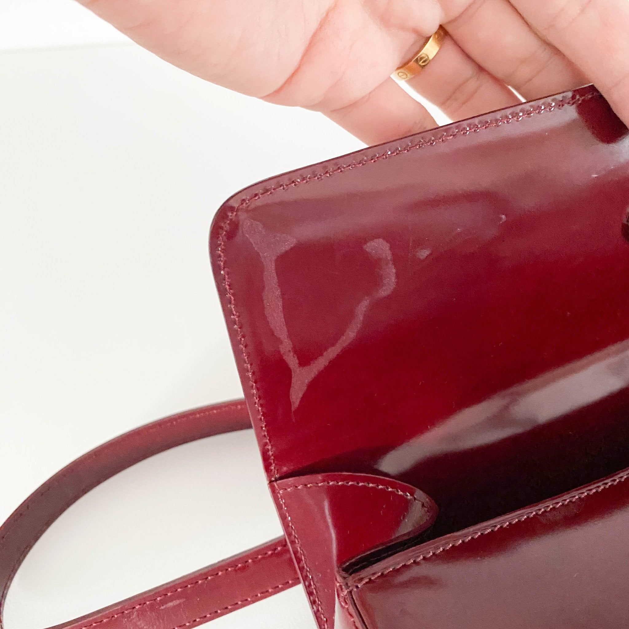 CARTIER Panthère Burgundy Leather Crossbody bag, in , Sold by HIVE PRELOVED - Crossbody bags, ,