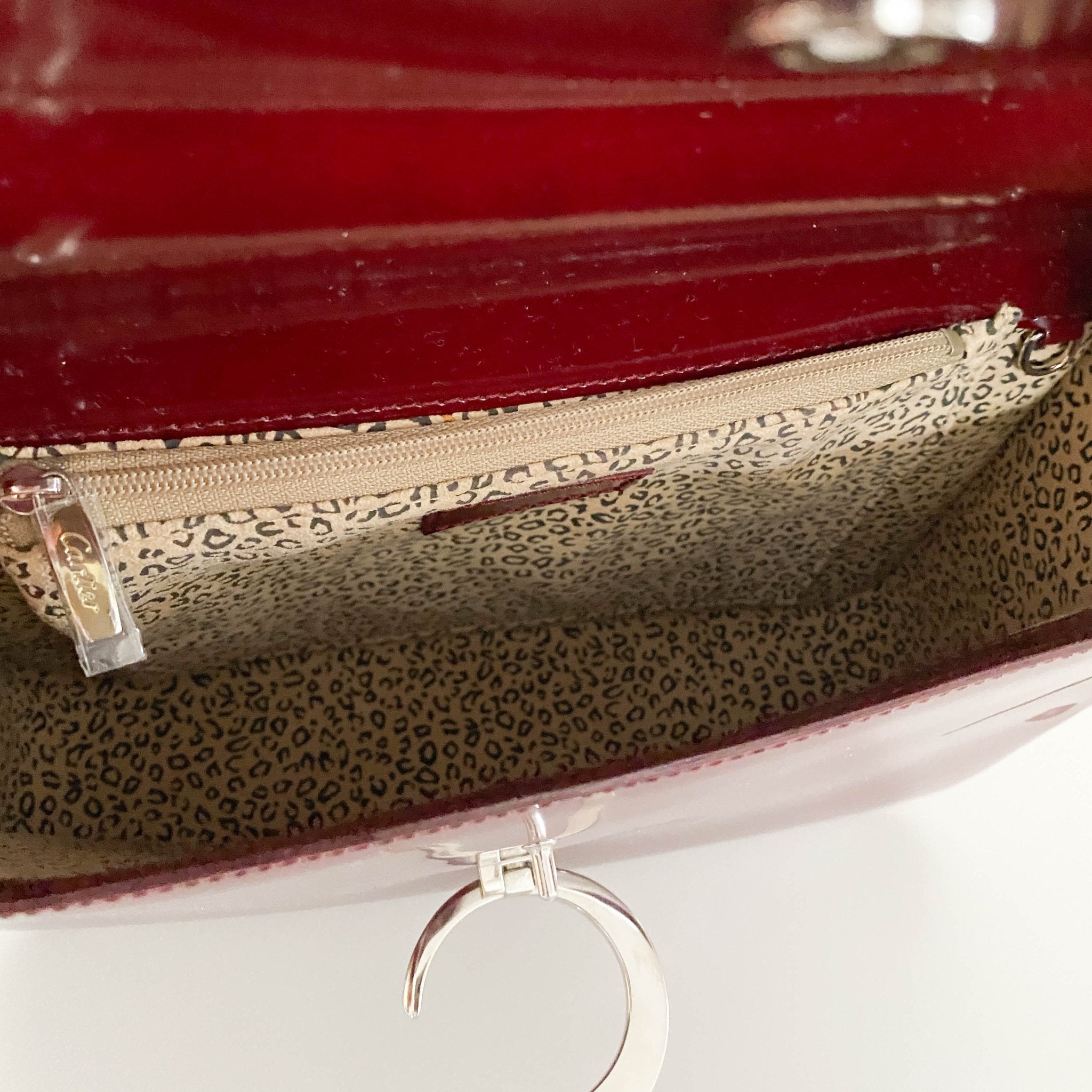 CARTIER Panthère Burgundy Leather Crossbody bag, in , Sold by HIVE PRELOVED - Crossbody bags, ,