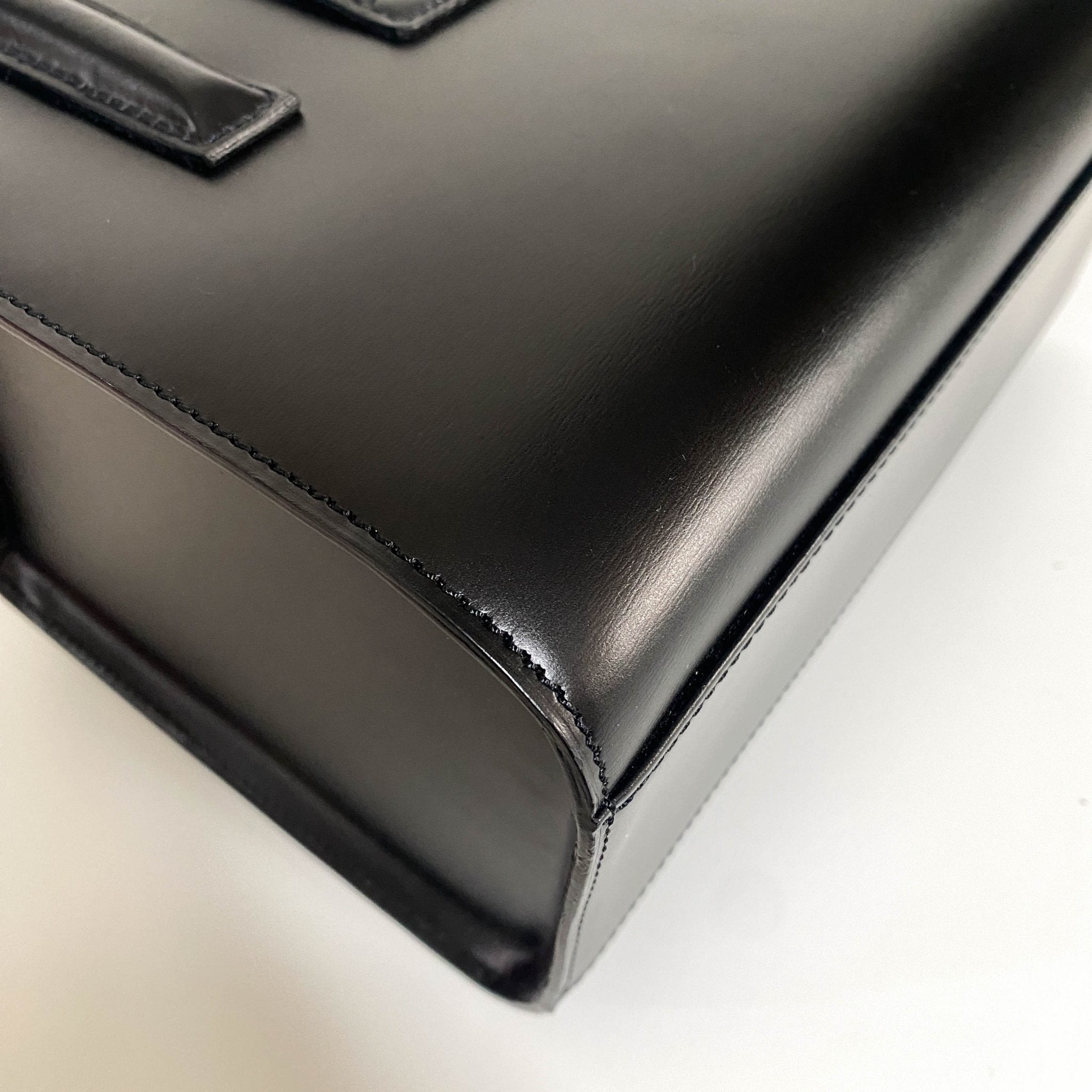 CARTIER Panthère de Cartie Black Box Calf Leather Top Handle Bag Silver Hardware, in , Sold by HIVE PRELOVED - Handle Bags, ,