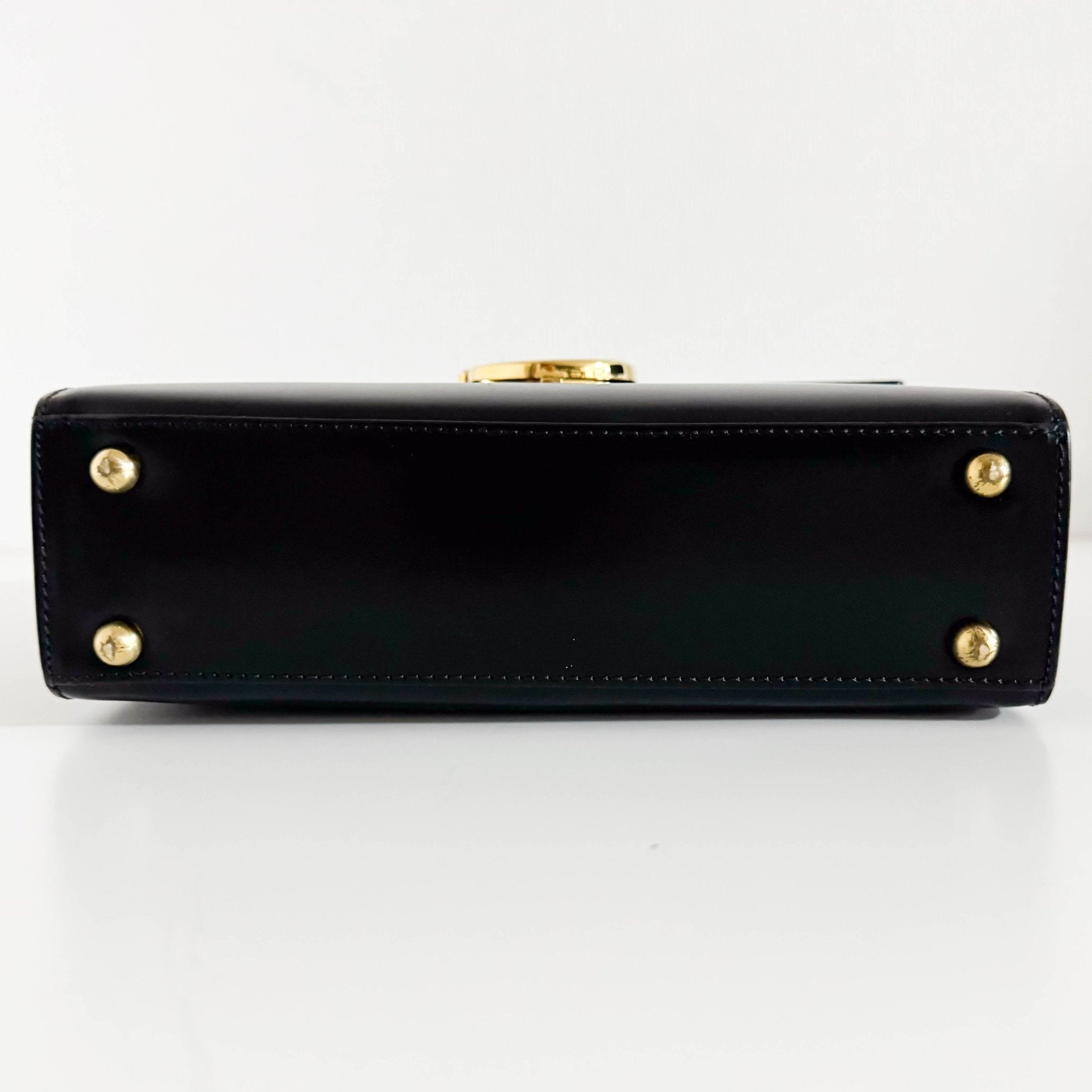 CARTIER Panthère de Cartie Black Calf Leather Top Handle / Crossbody Bag Gold Hardware, in , Sold by HIVE PRELOVED - Crossbody bags, Handle Bags,