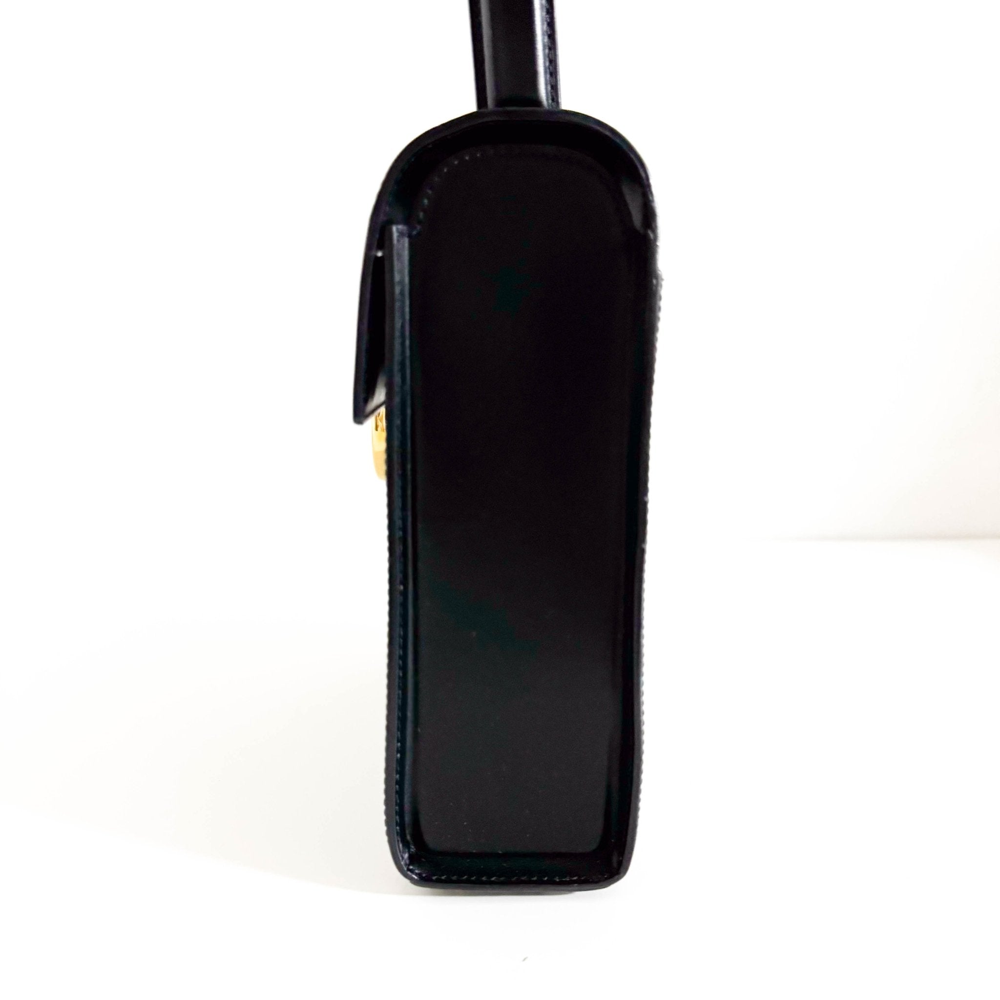 CARTIER Panthère de Cartie Black Calf Leather Top Handle / Crossbody Bag Gold Hardware, in , Sold by HIVE PRELOVED - Crossbody bags, Handle Bags,