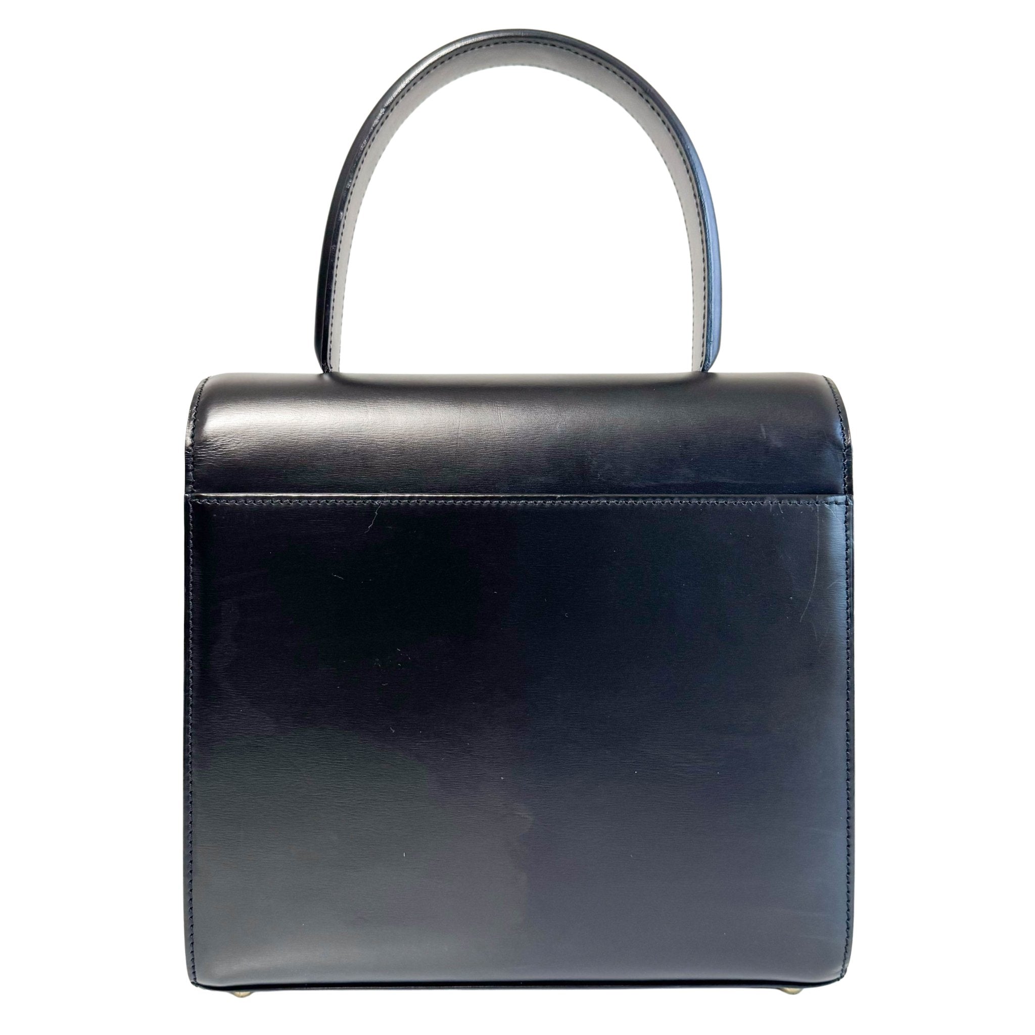 CARTIER Panthère de Cartie Black Calf Leather Top Handle / Crossbody Bag Gold Hardware, in , Sold by HIVE PRELOVED - Handle Bags, Shoulder Bags,