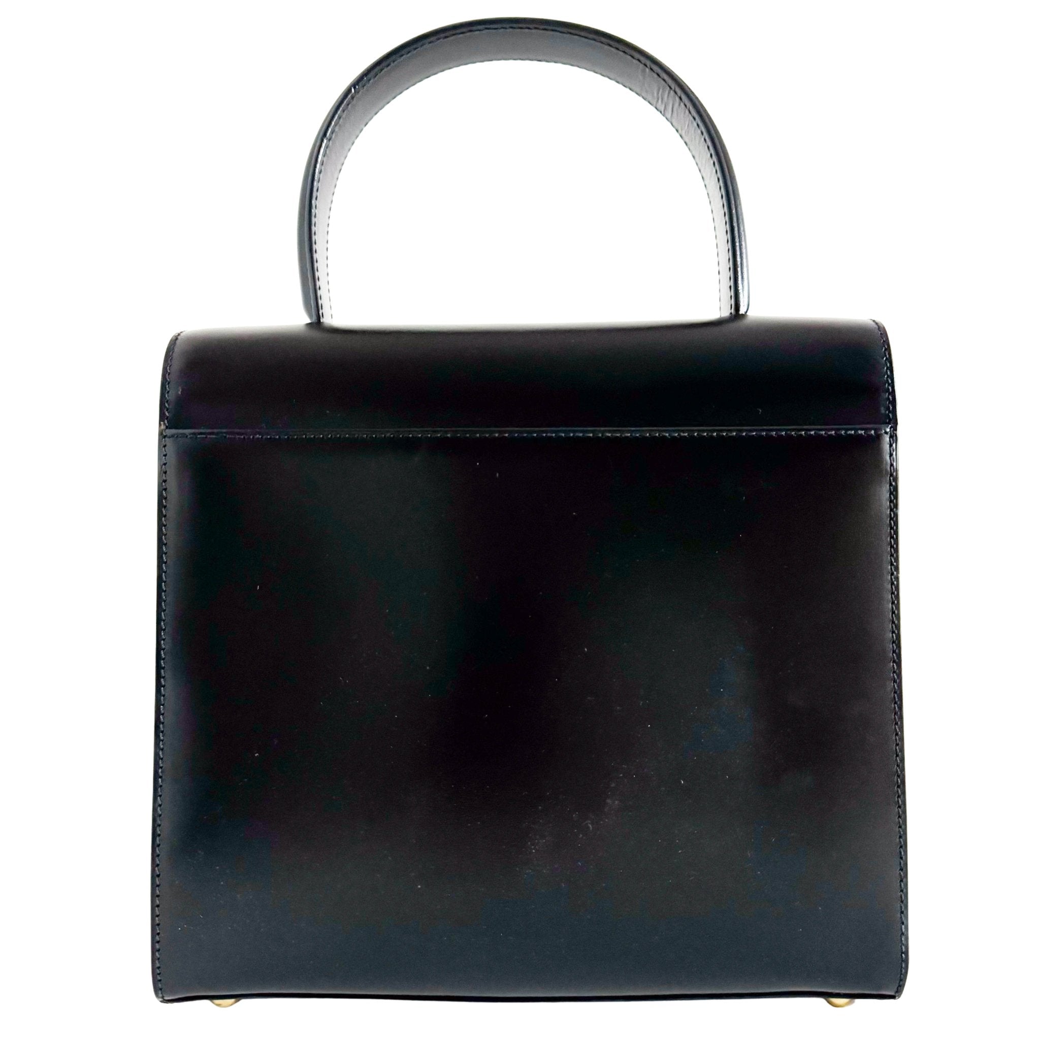 CARTIER Panthère de Cartie Black Calf Leather Top Handle / Crossbody Bag Gold Hardware, in , Sold by HIVE PRELOVED - Crossbody bags, Handle Bags,