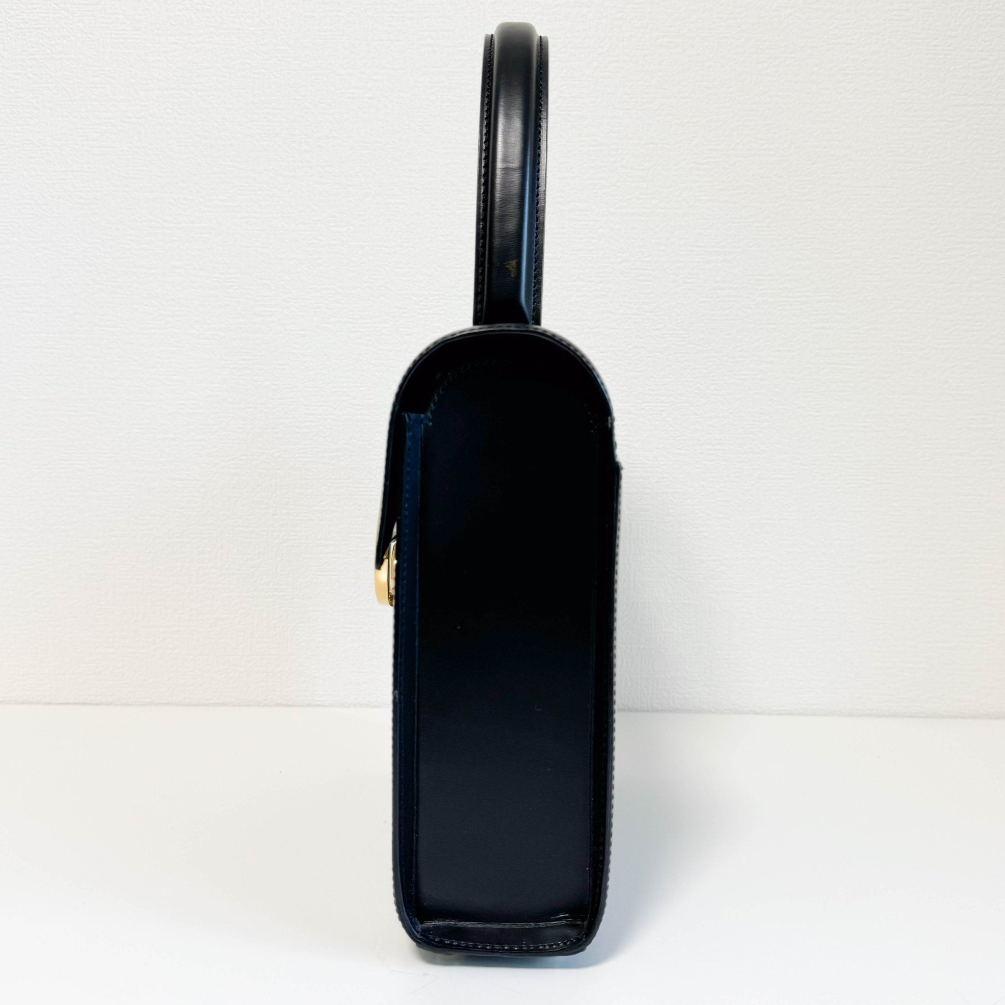 CARTIER Panthère de Cartie Black Calf Leather Top Handle / Crossbody Bag Gold Hardware, in , Sold by HIVE PRELOVED - Handle Bags, Shoulder Bags,