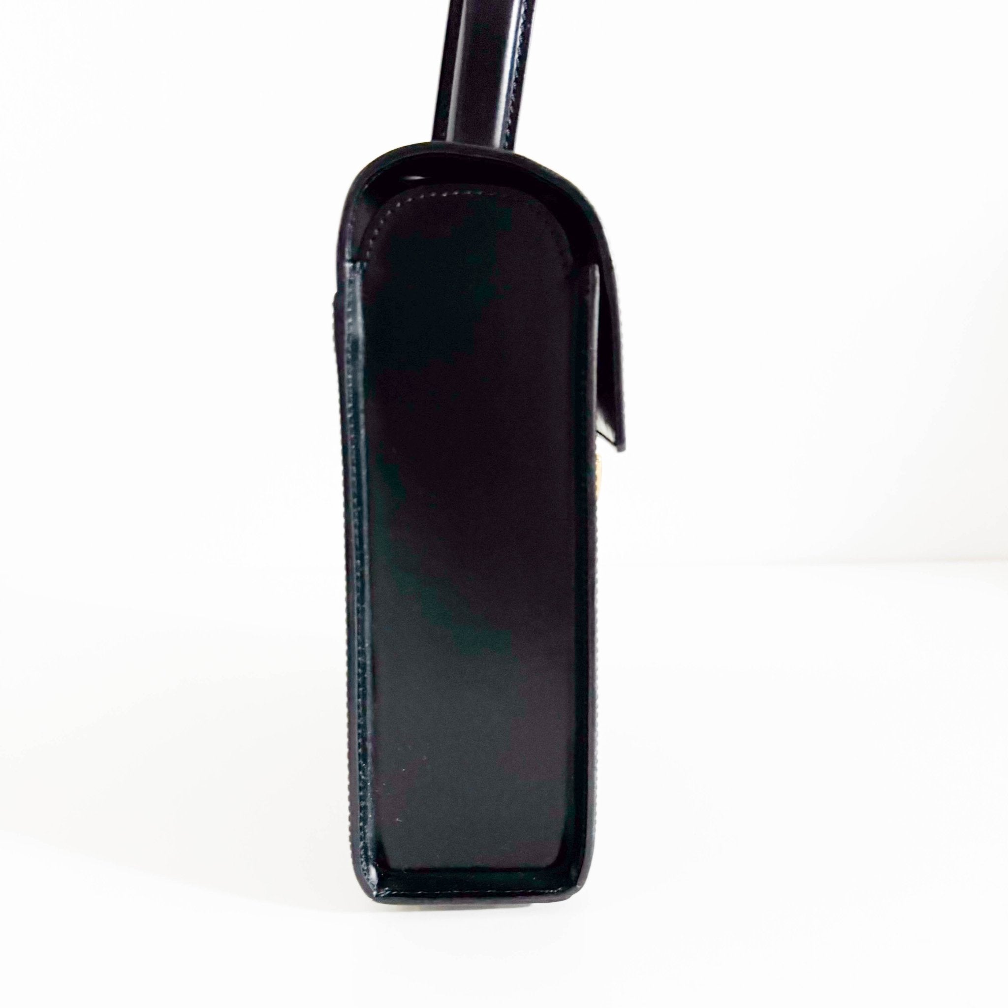 CARTIER Panthère de Cartie Black Calf Leather Top Handle / Crossbody Bag Gold Hardware, in , Sold by HIVE PRELOVED - Crossbody bags, Handle Bags,